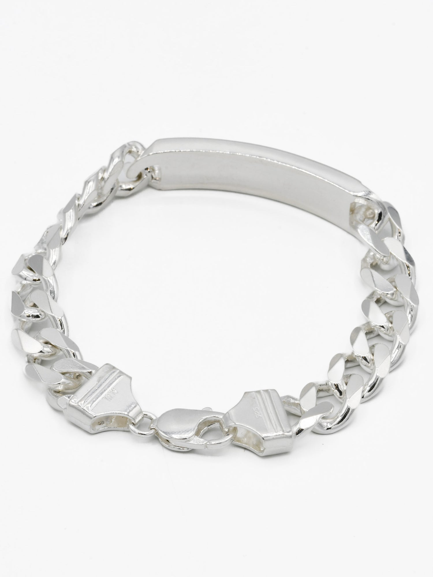 Silver Curb Mens Bracelet - Roop Darshan
