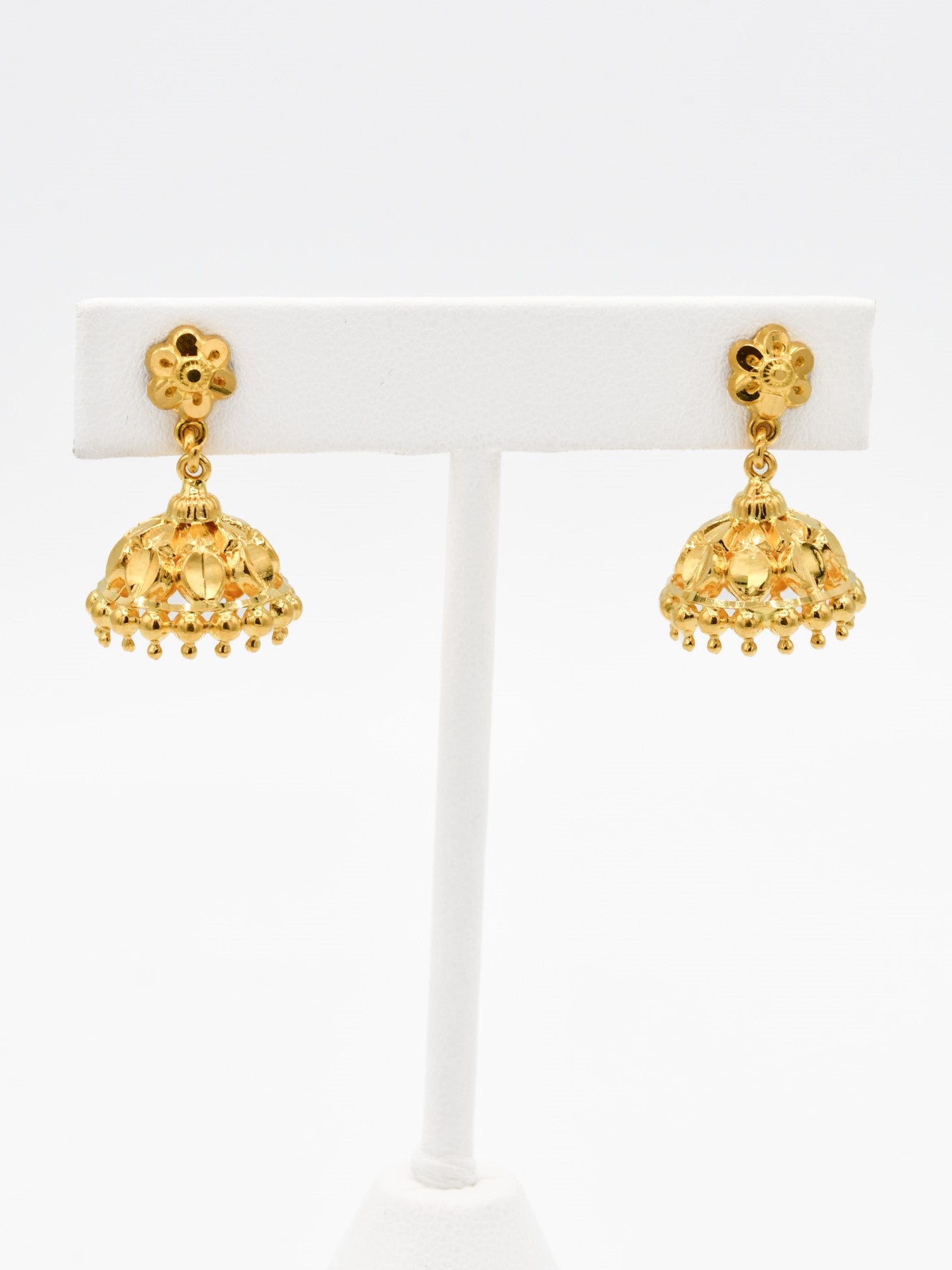 22ct Gold Jhumki Earrings - Roop Darshan