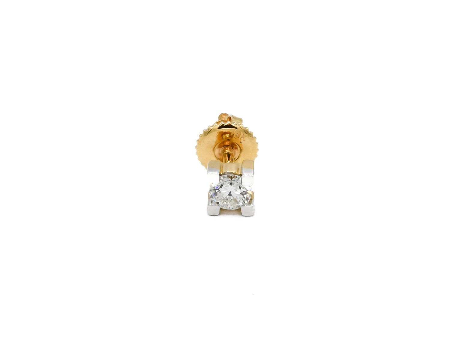 18ct Gold 0.46ct Diamond Stud Earrings - Roop Darshan