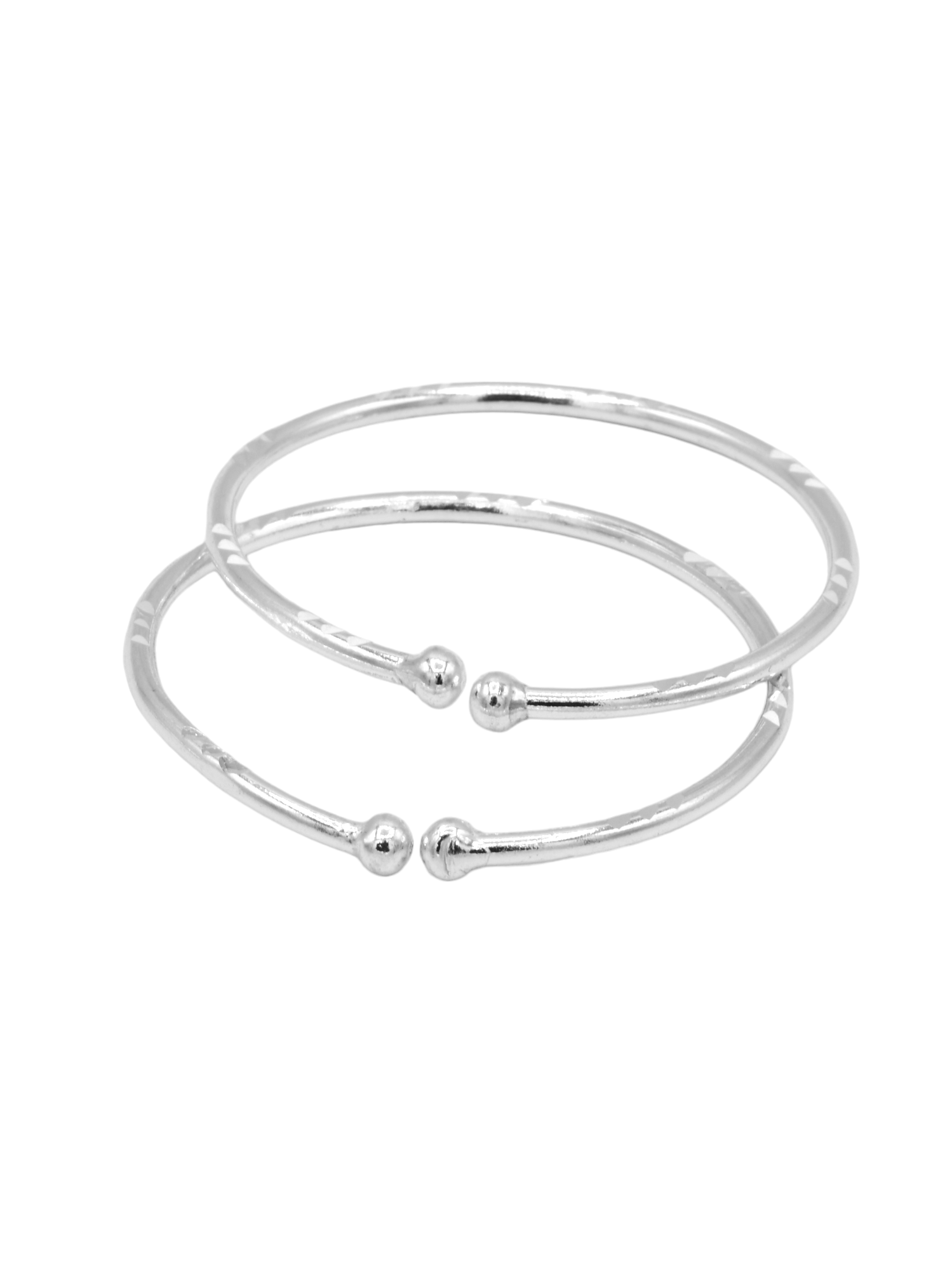 Silver 2 Piece Baby Bangle