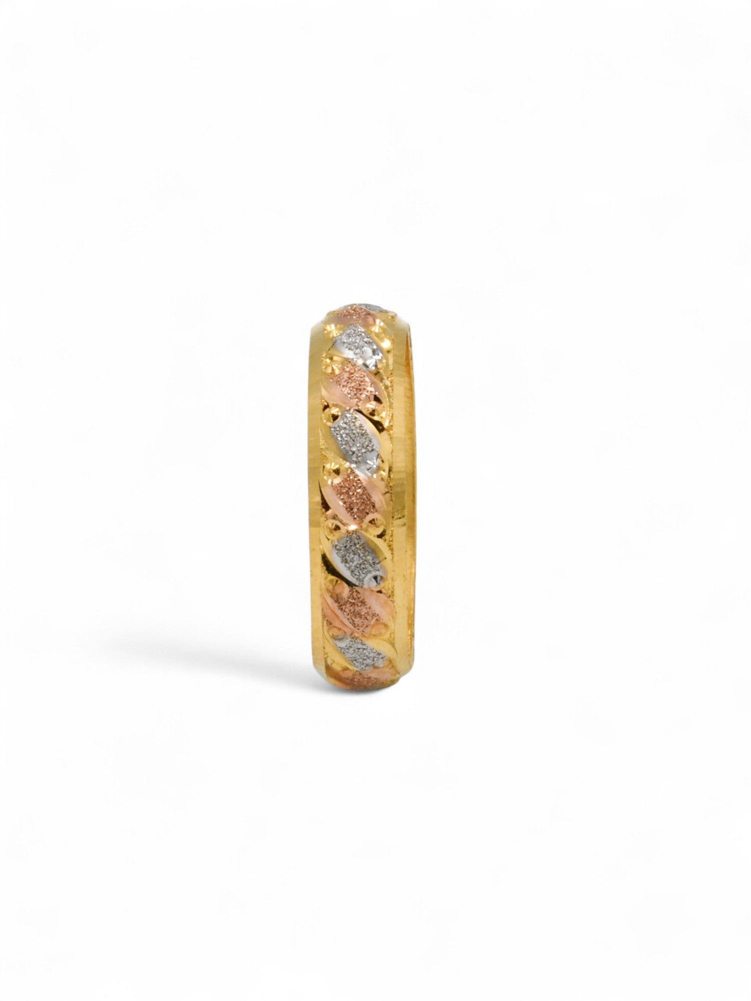 22ct Rose Gold Two Tone Band Ring