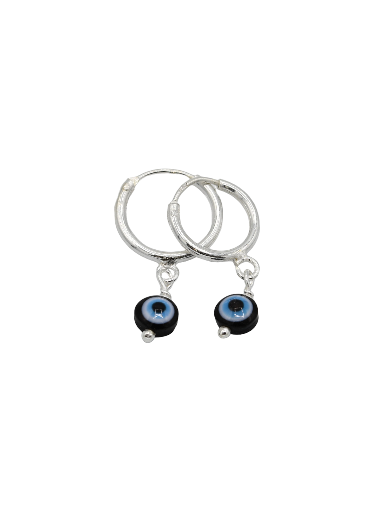 Silver Evil Eye Pair Bali - Roop Darshan