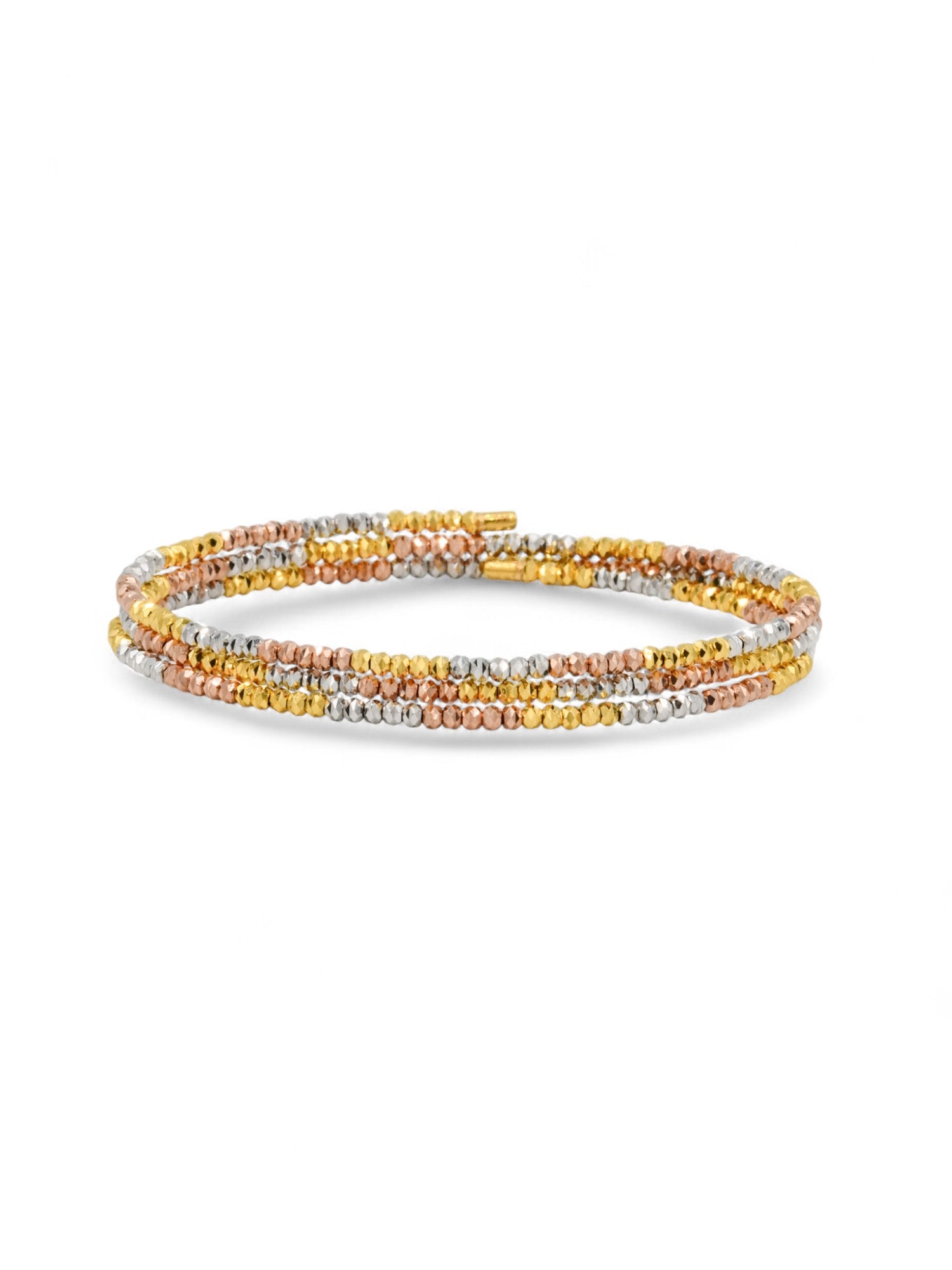 22ct Rose Gold Two Tone Slinky Bangle