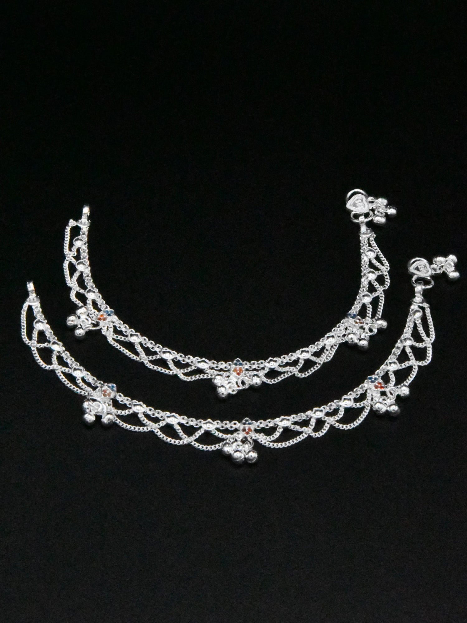 Girls Silver Anklets - Roop Darshan