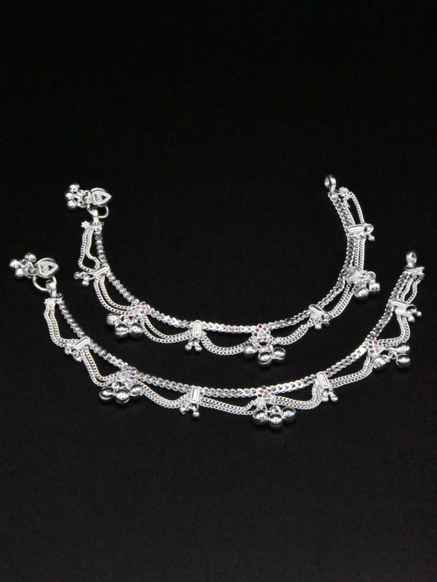 Girls Silver Anklets - Roop Darshan