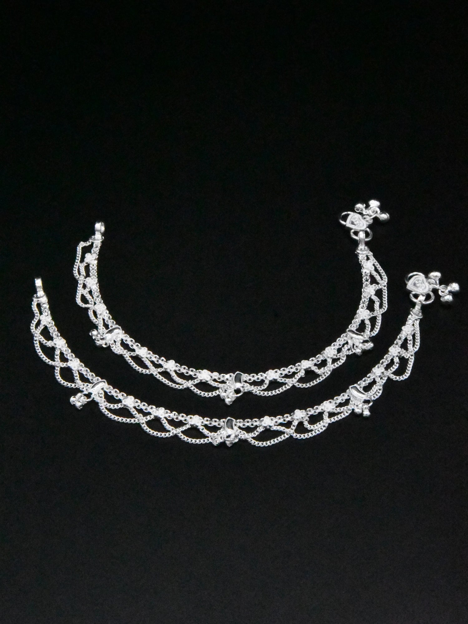 Girls Silver Anklets - Roop Darshan