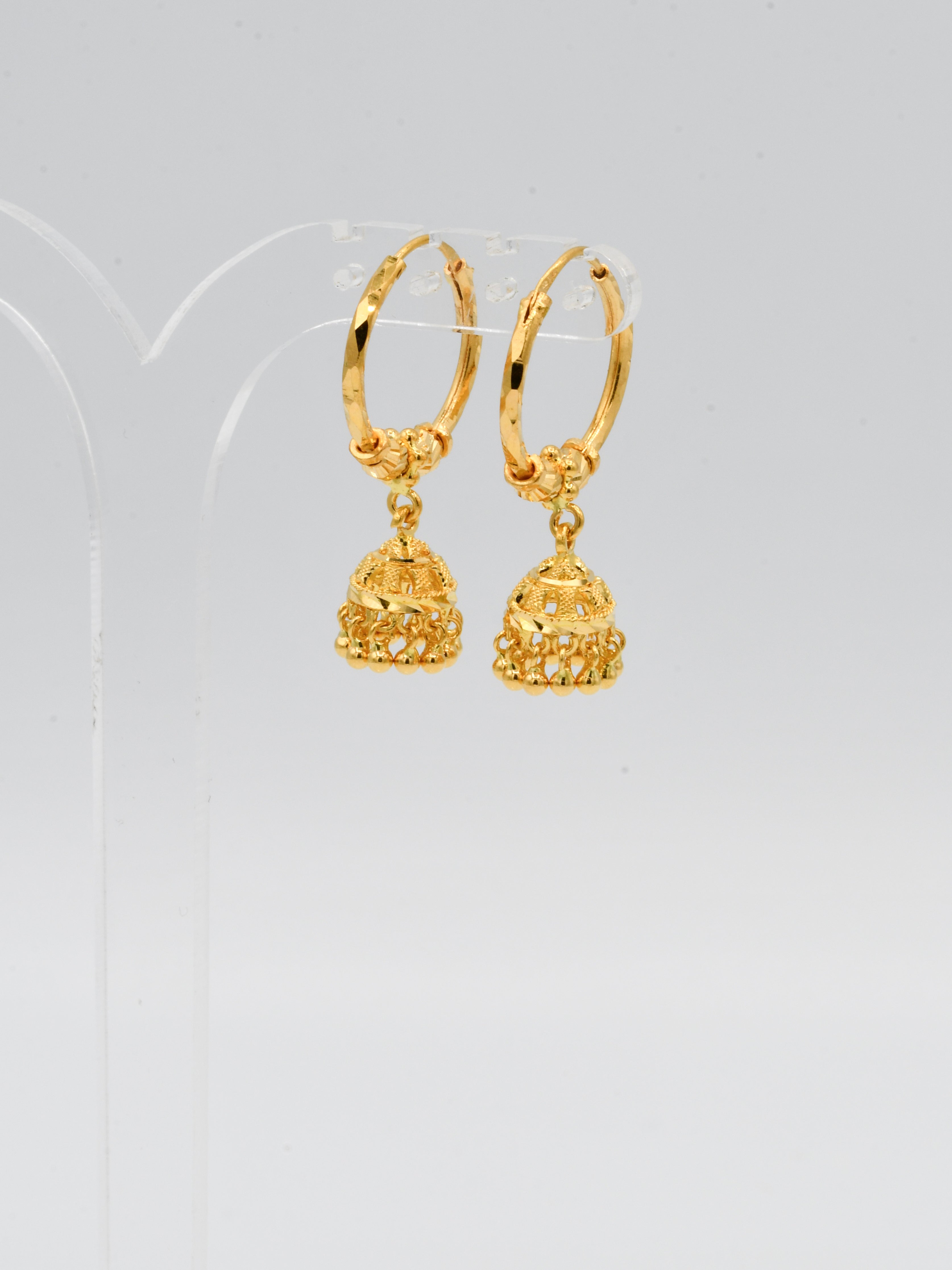 22ct Gold Ball Jhumki Bali