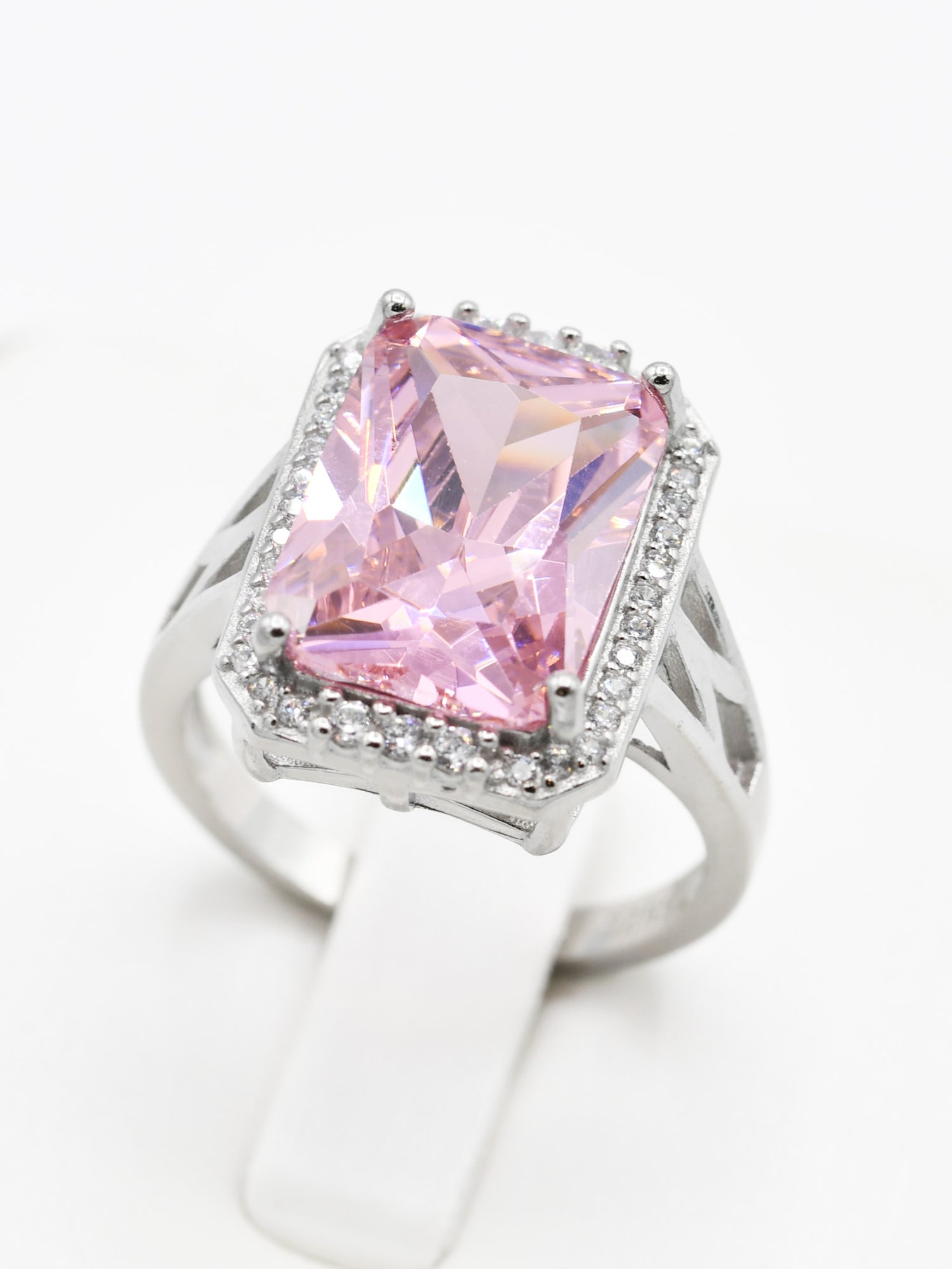 Silver Blue CZ Ladies Ring - Roop Darshan