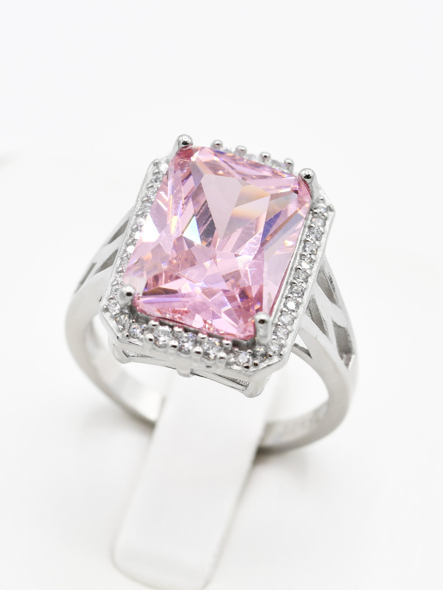 Silver Blue CZ Ladies Ring - Roop Darshan