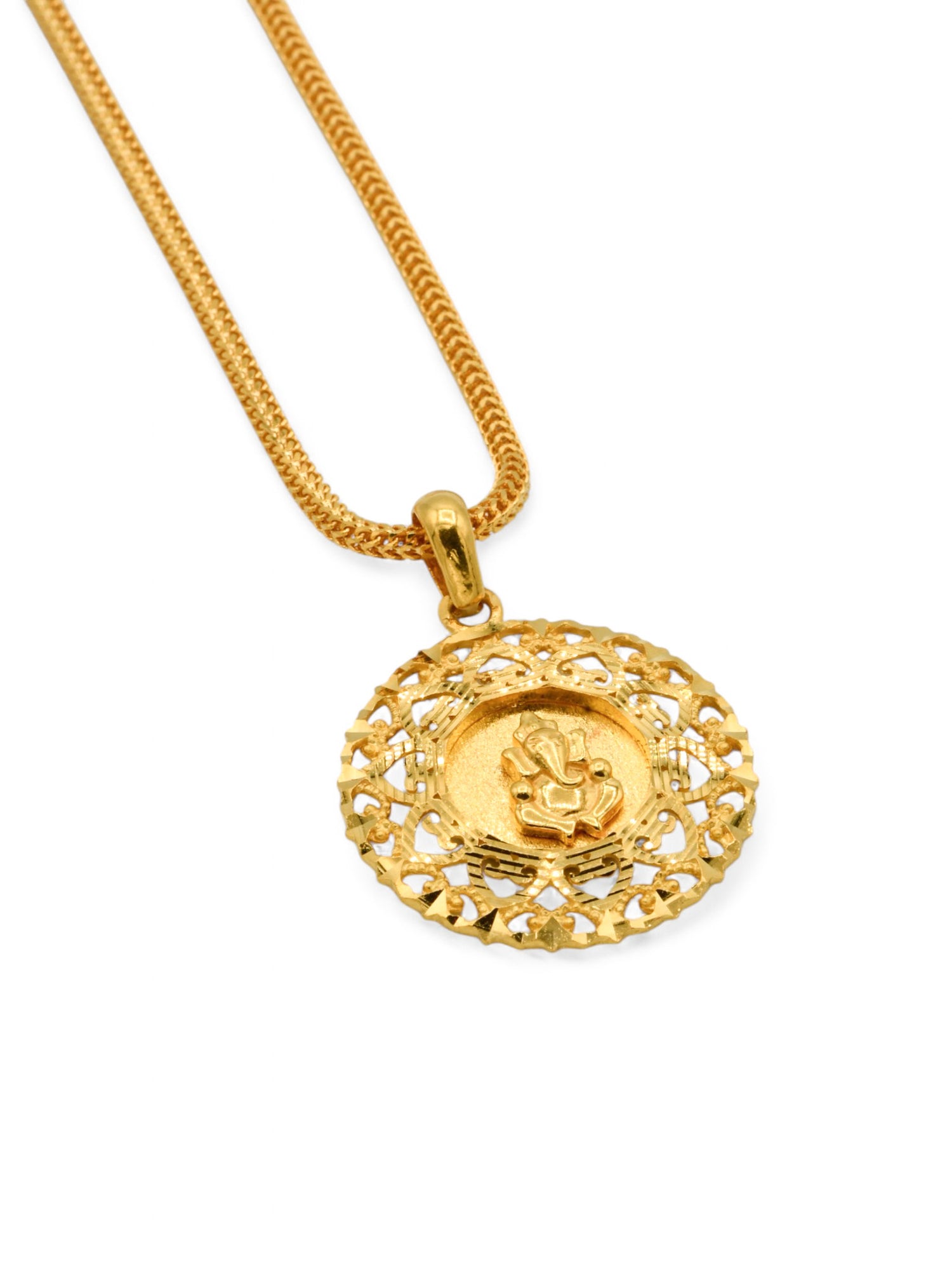 22ct Gold Ganesh Pendant - Roop Darshan