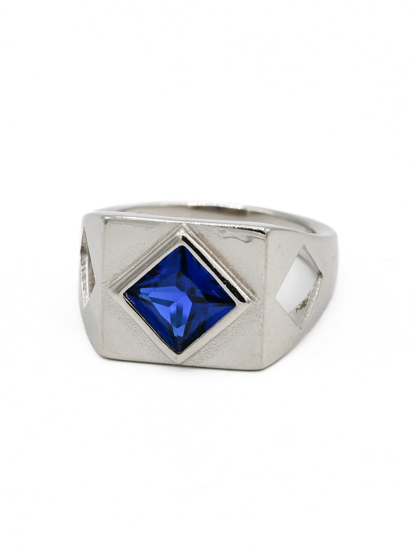Silver Blue Stone Baby Ring - Roop Darshan