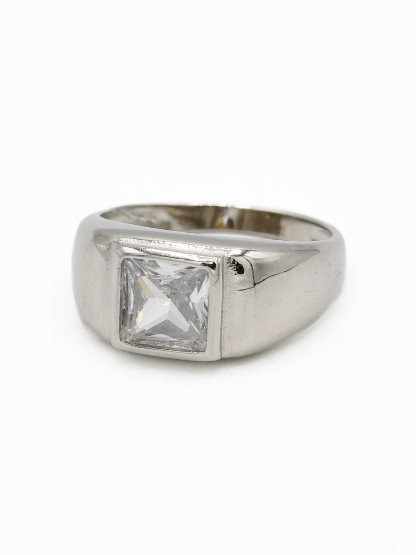 Silver White Stone Baby Ring - Roop Darshan