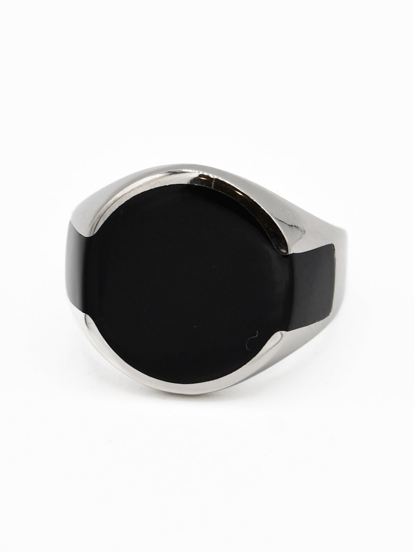 Silver Black Stone Ring - Roop Darshan