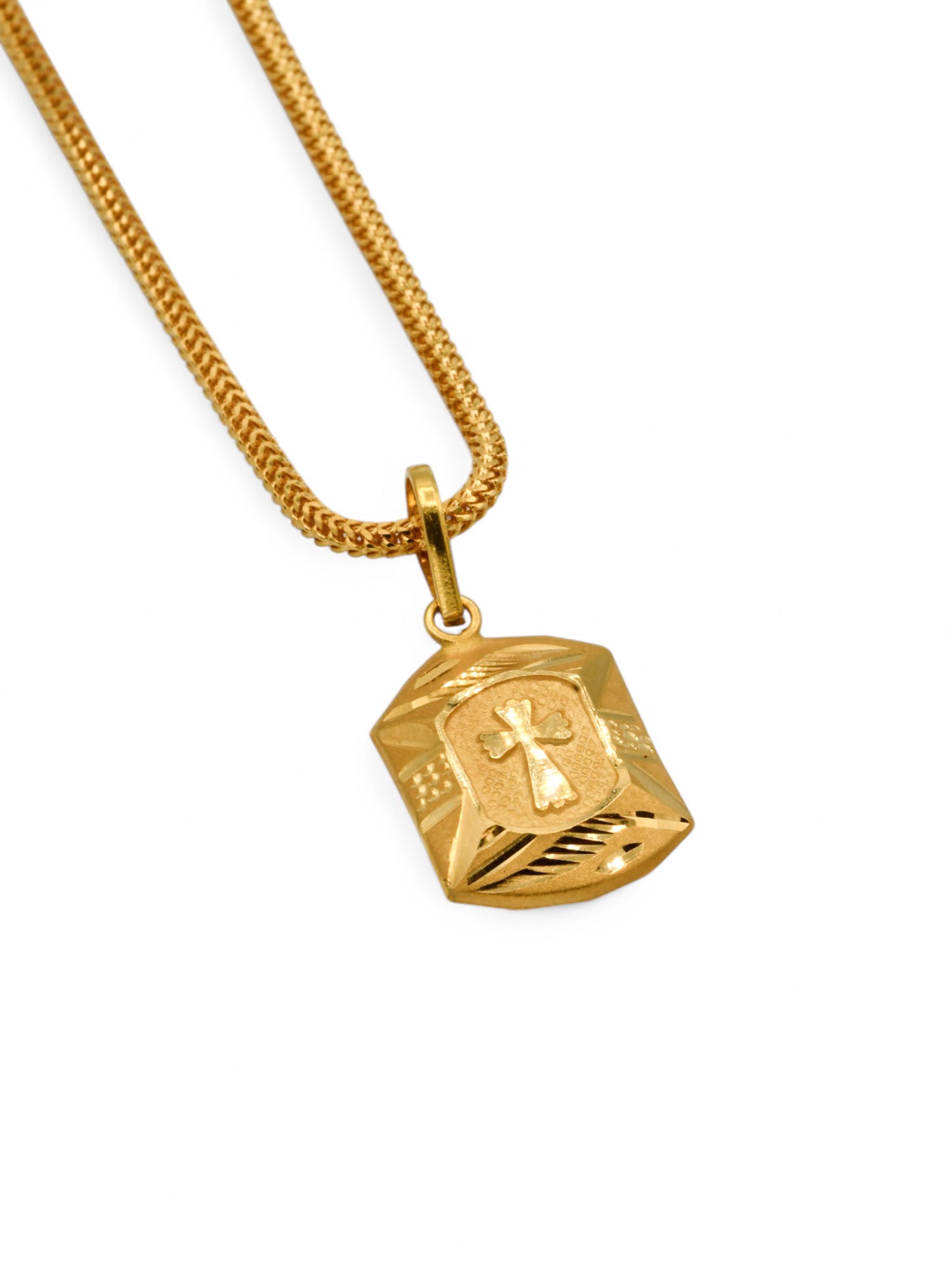 22ct Gold Cross Pendant - Roop Darshan