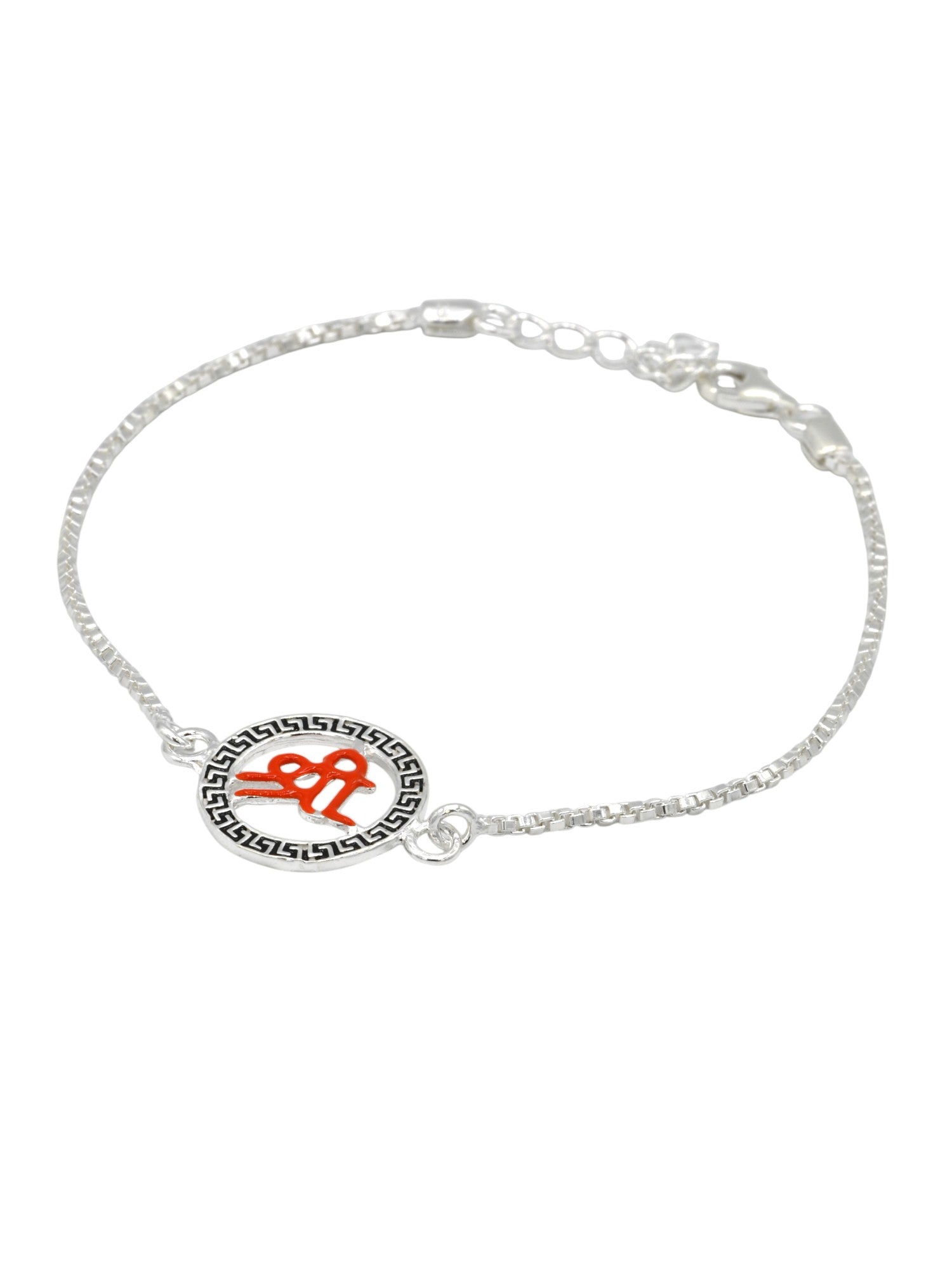 Silver Shree Rakhi Bracelet - Roop Darshan