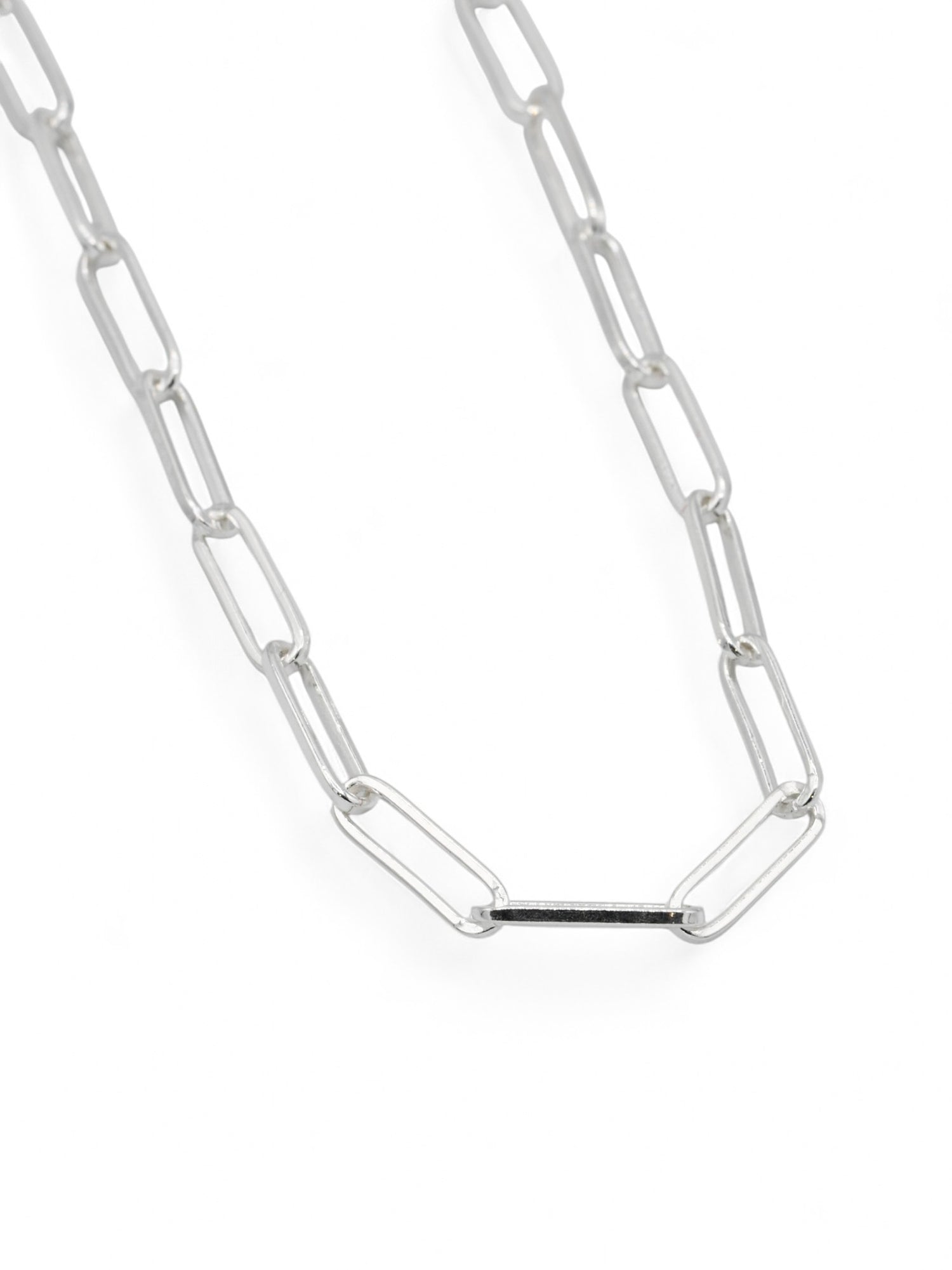 Silver Paper Clip Chain - Roop Darshan