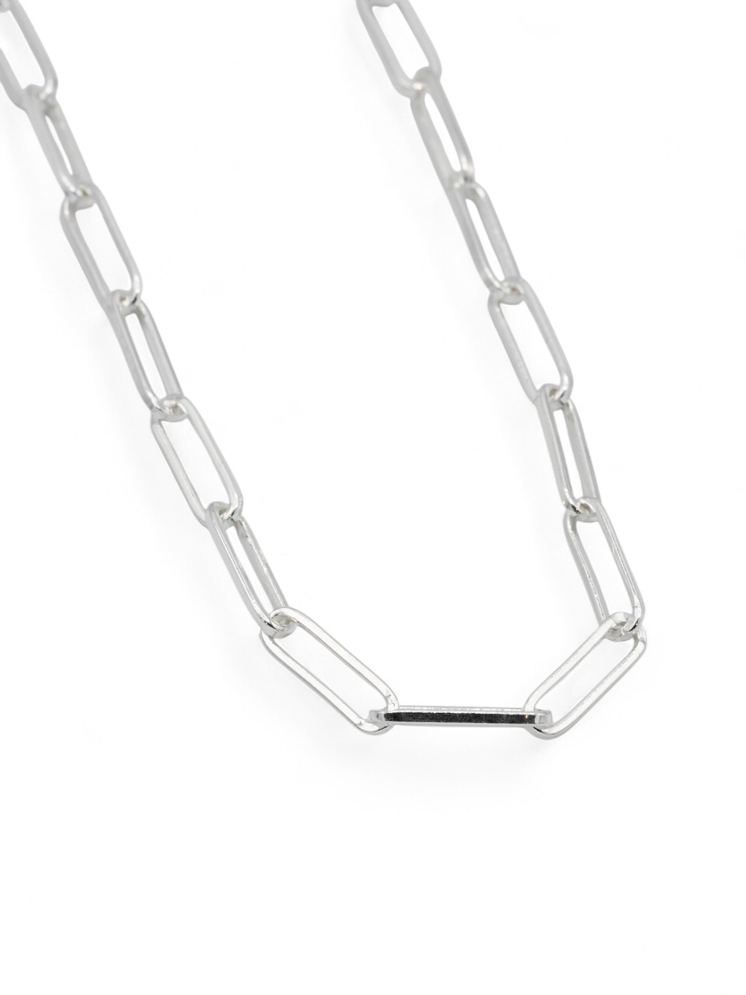 Silver Paper Clip Chain - Roop Darshan