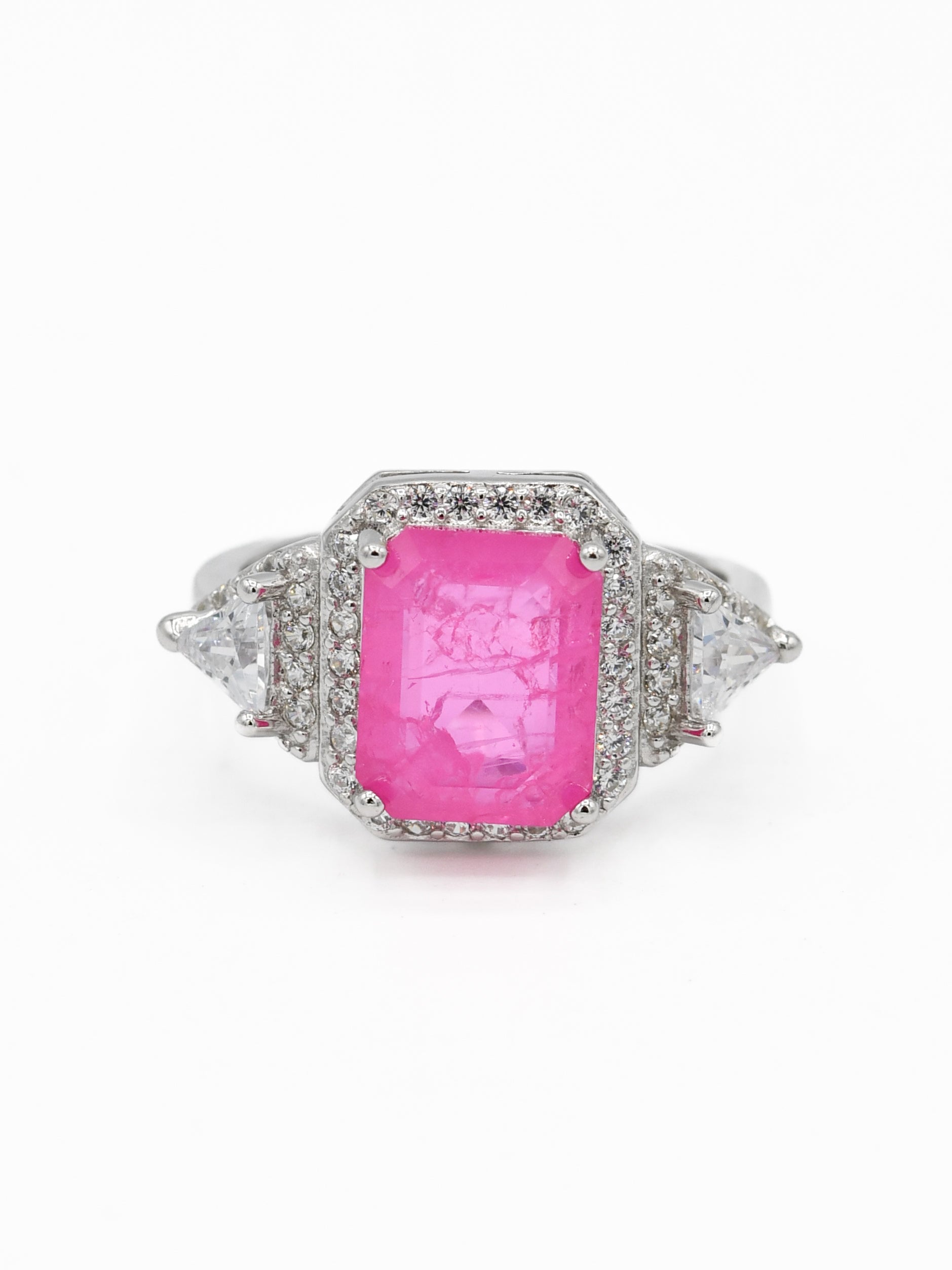 Silver CZ Ladies Ring - Roop Darshan