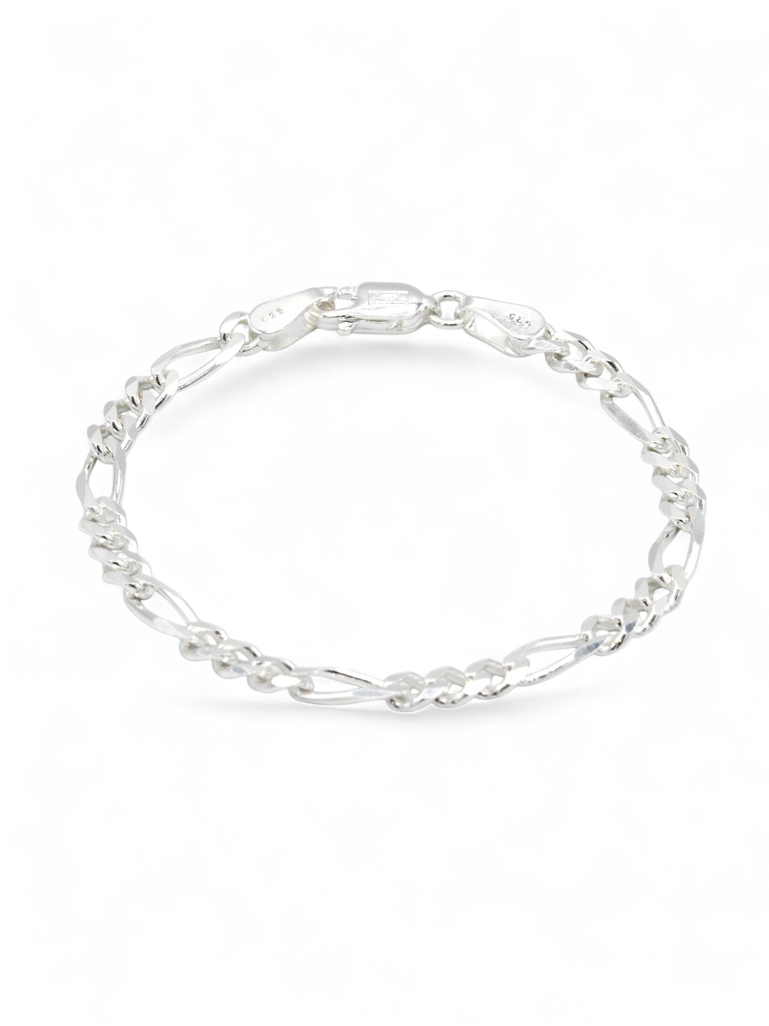 925 Sterling Silver Figaro Baby Bracelet - Roop Darshan