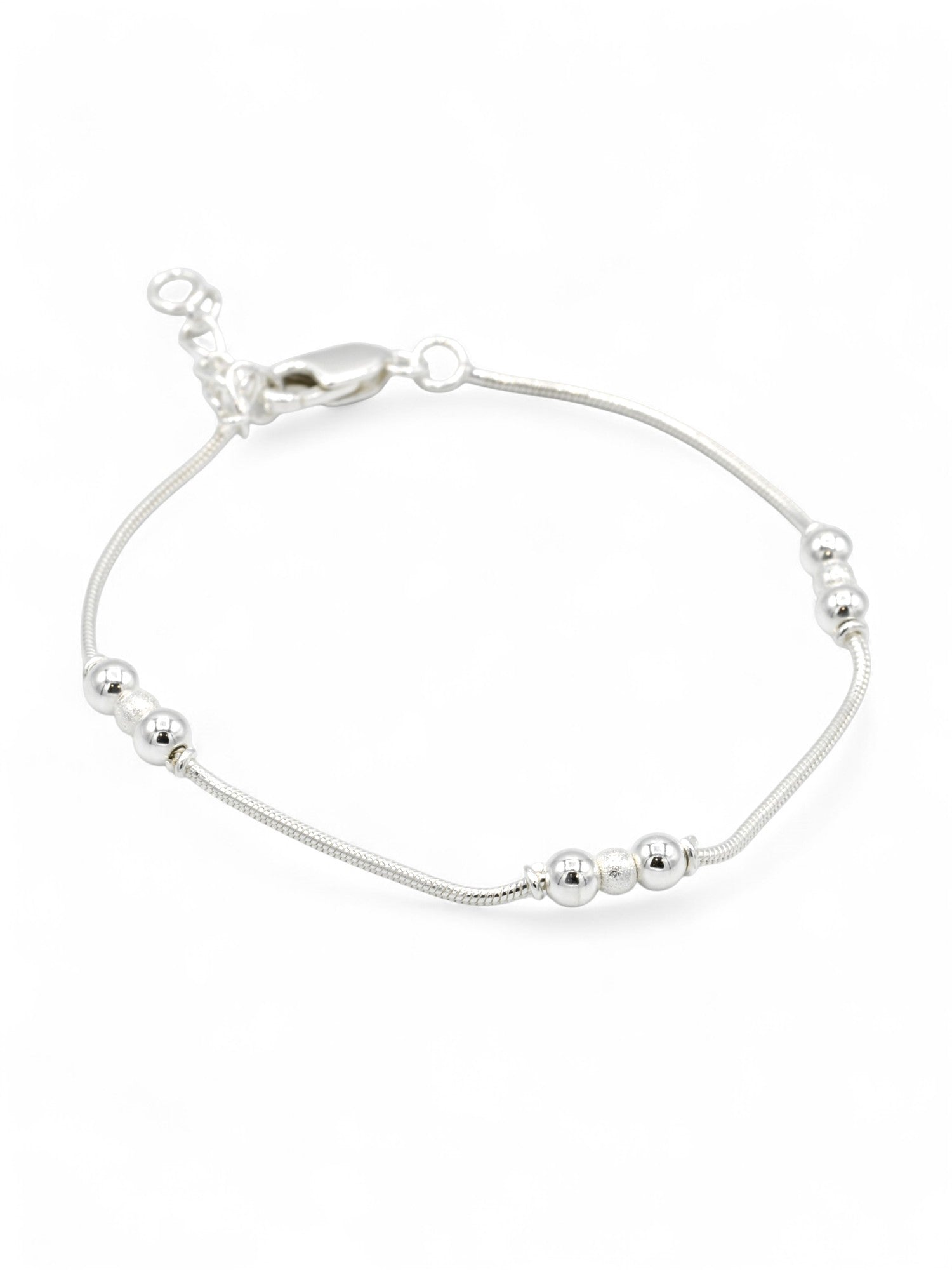925 Sterling Silver Ball Ladies Bracelet - Roop Darshan
