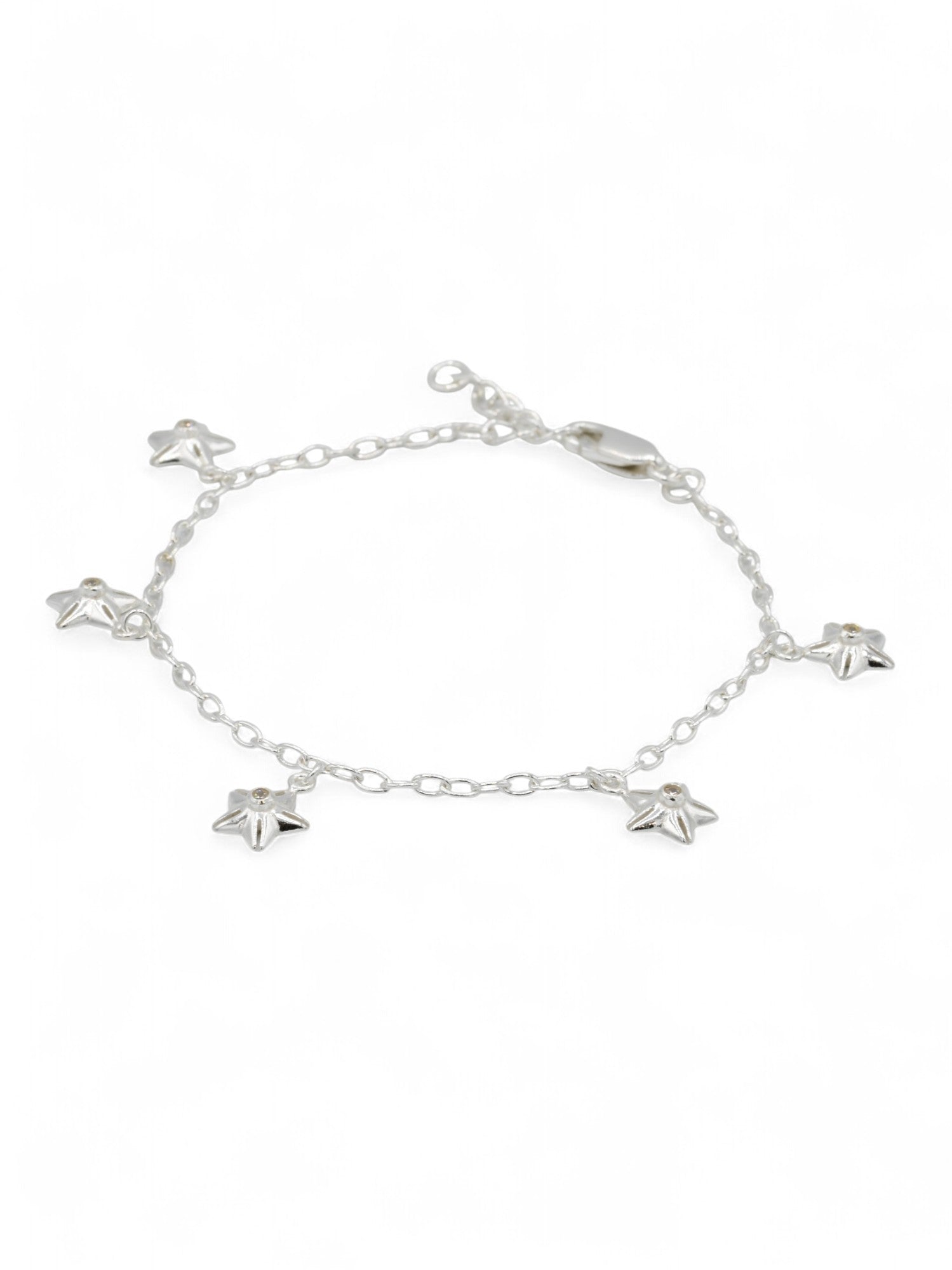 Silver Star Charms Ladies Bracelet - Roop Darshan