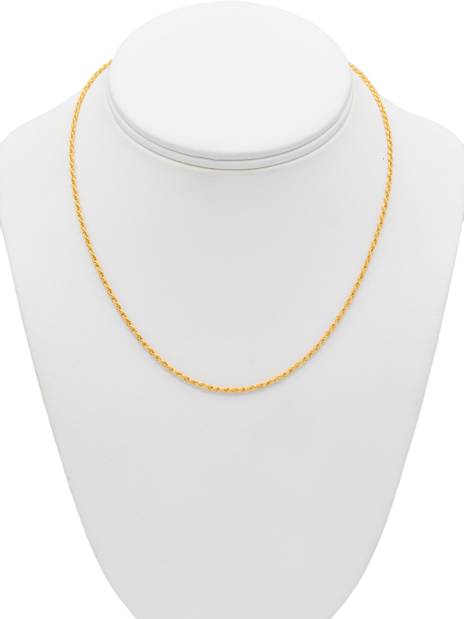 22ct Gold Hollow Rope Chain - 40 CM - Roop Darshan