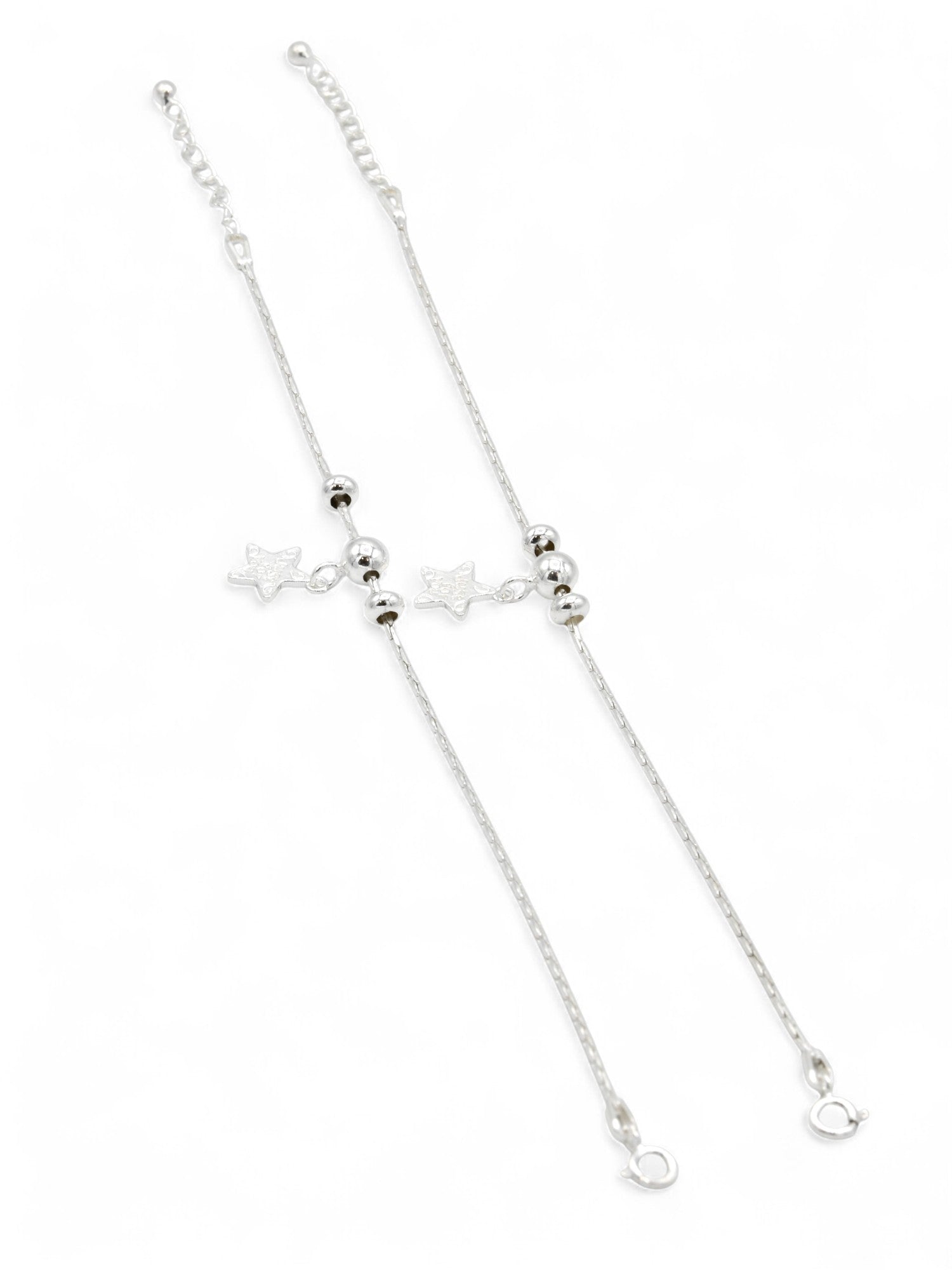 Silver Pair Girls Anklets - Roop Darshan