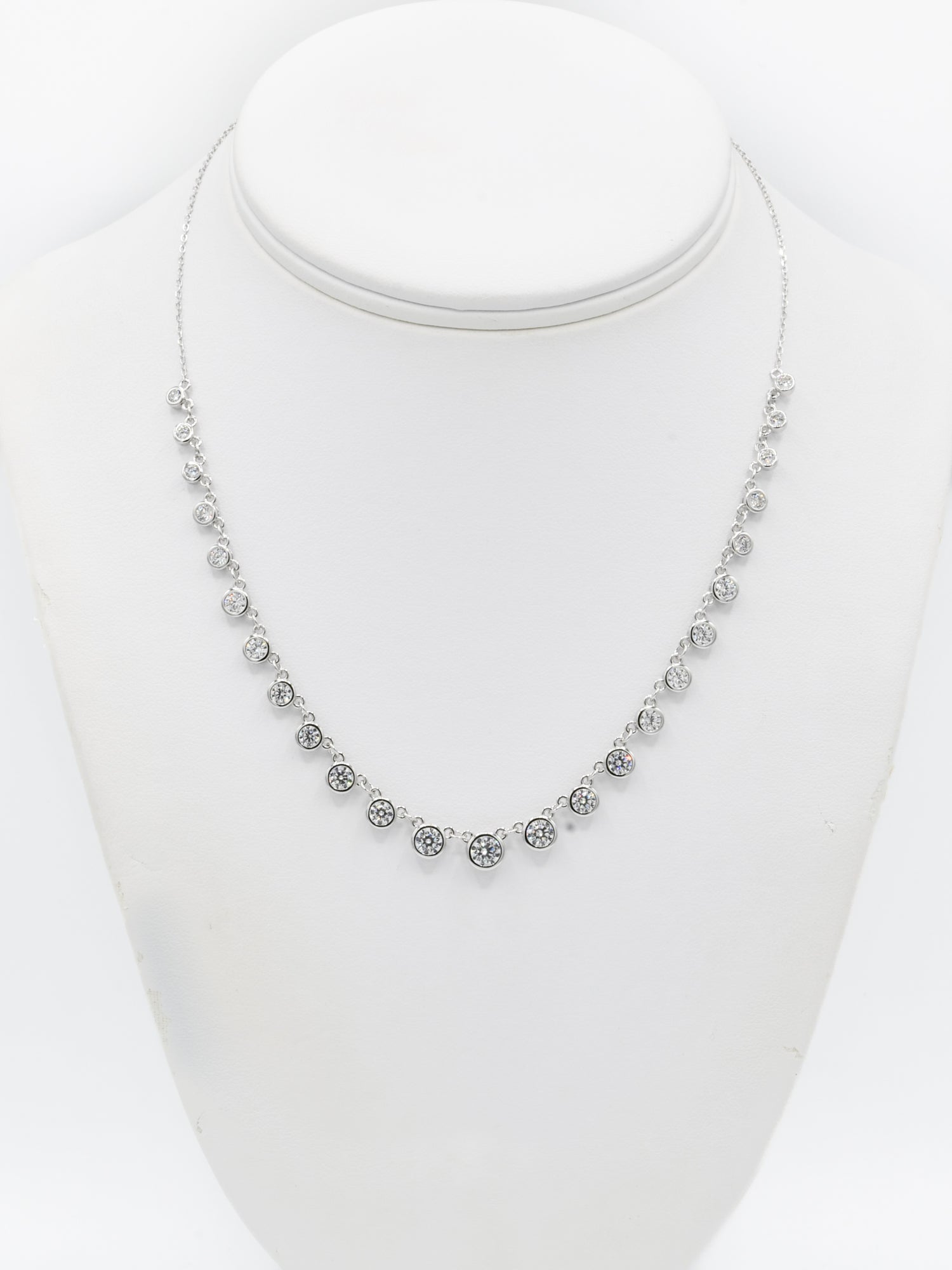 Sterling Silver CZ Fancy Chain - Roop Darshan