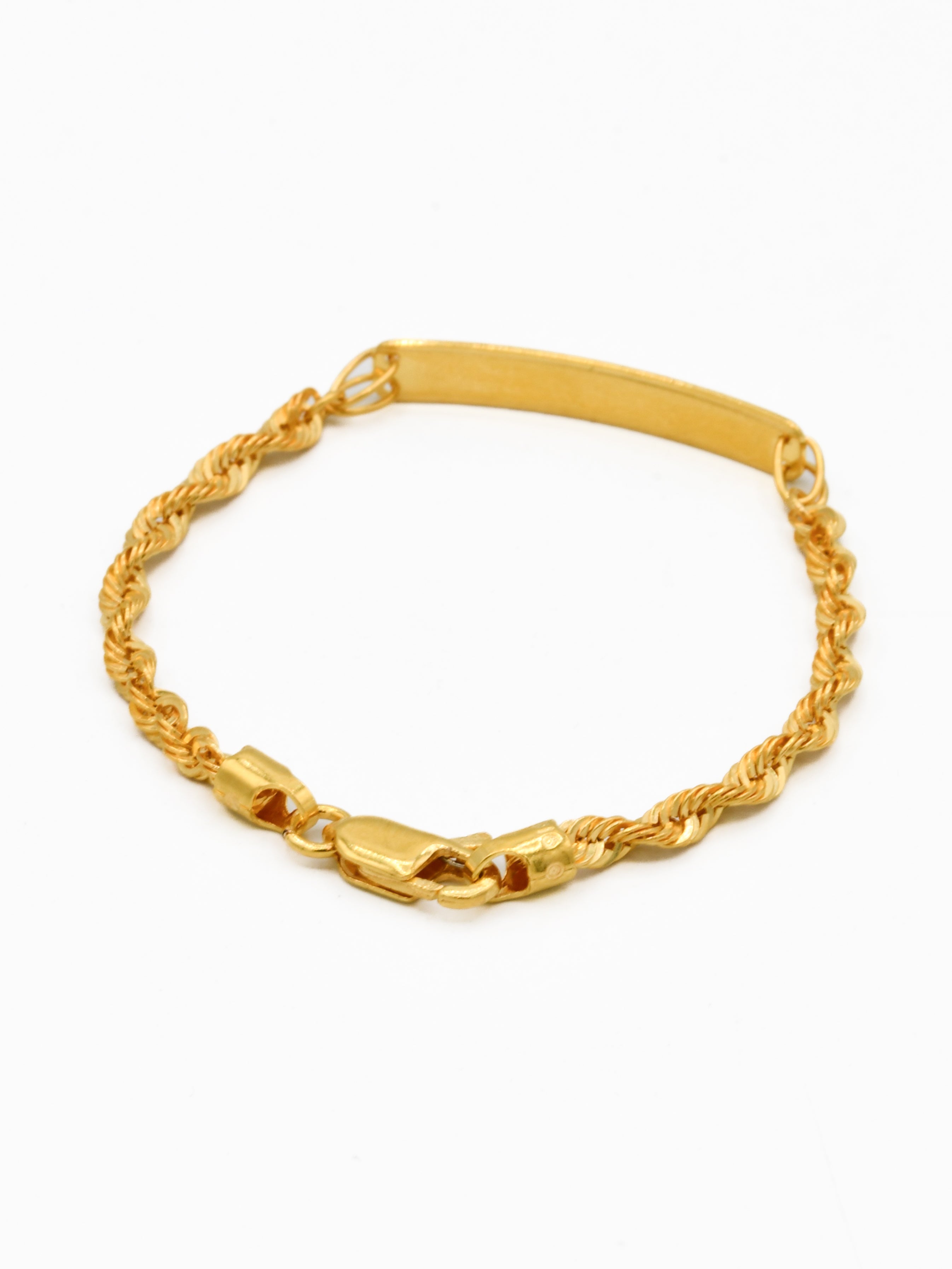 22ct Gold Hollow Rope Baby Bracelet