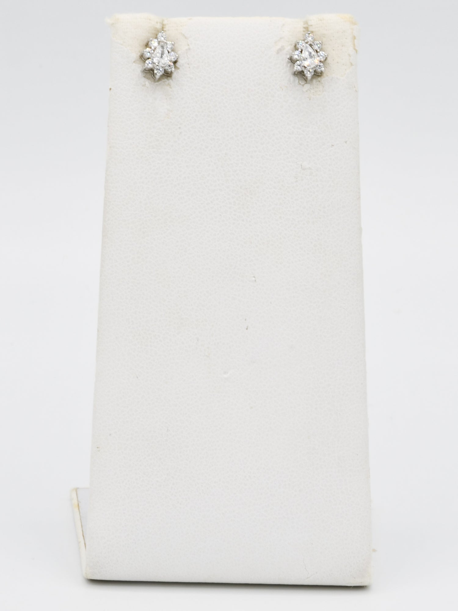 Sterling Silver CZ Necklace Set - Roop Darshan