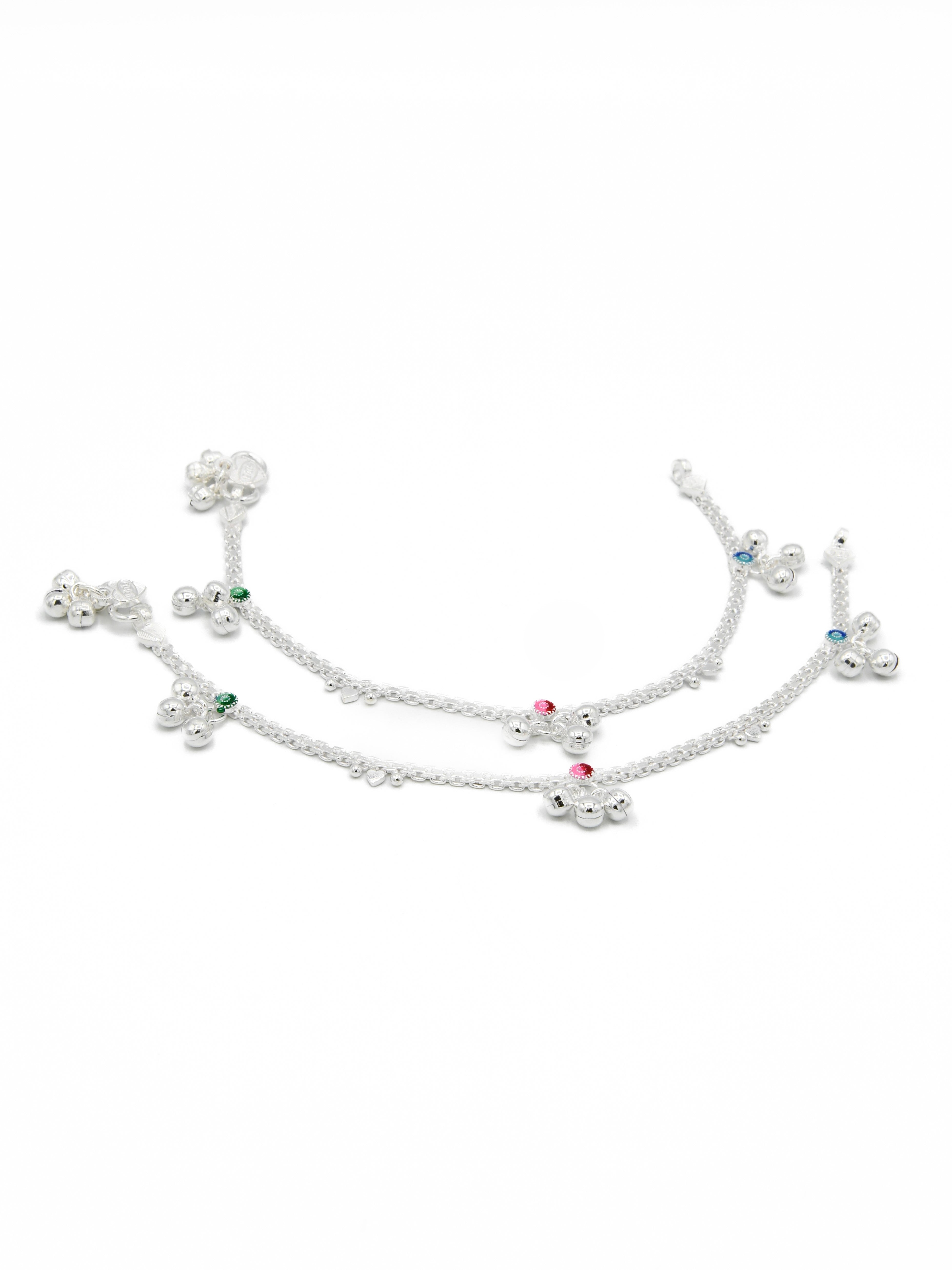 Sterling Silver Girl Anklets - Roop Darshan