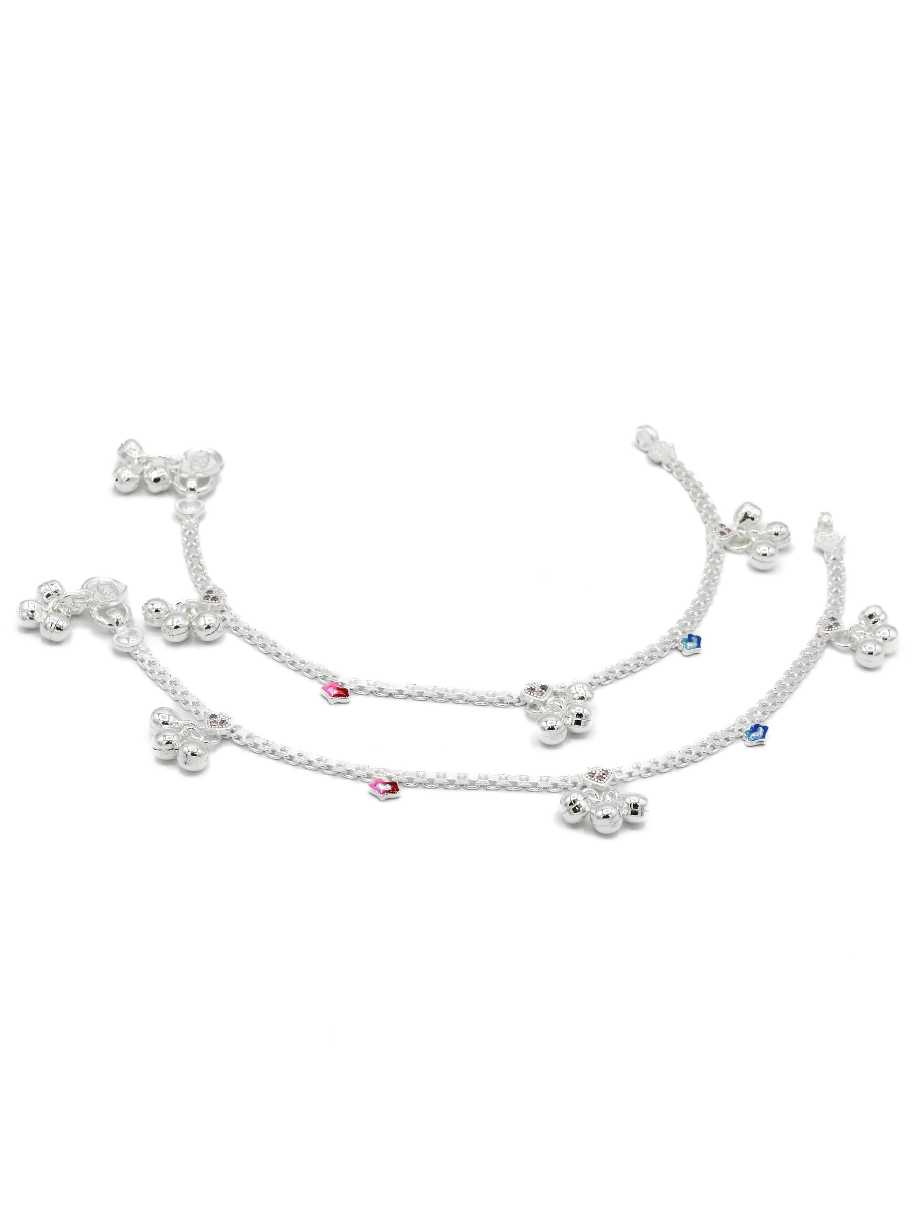 Sterling Silver Girls Anklets - Roop Darshan