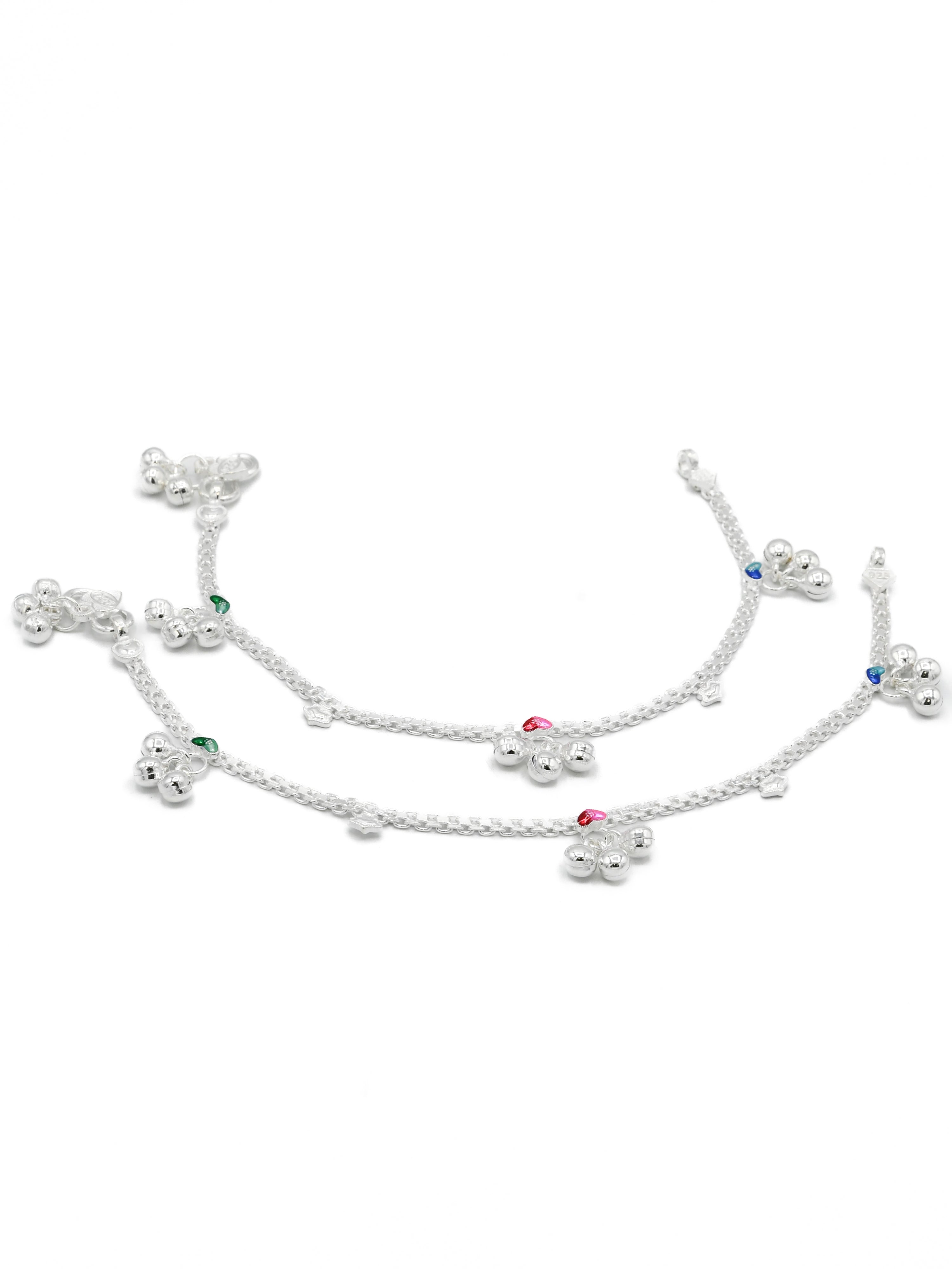 Sterling Silver Girls Anklets - Roop Darshan