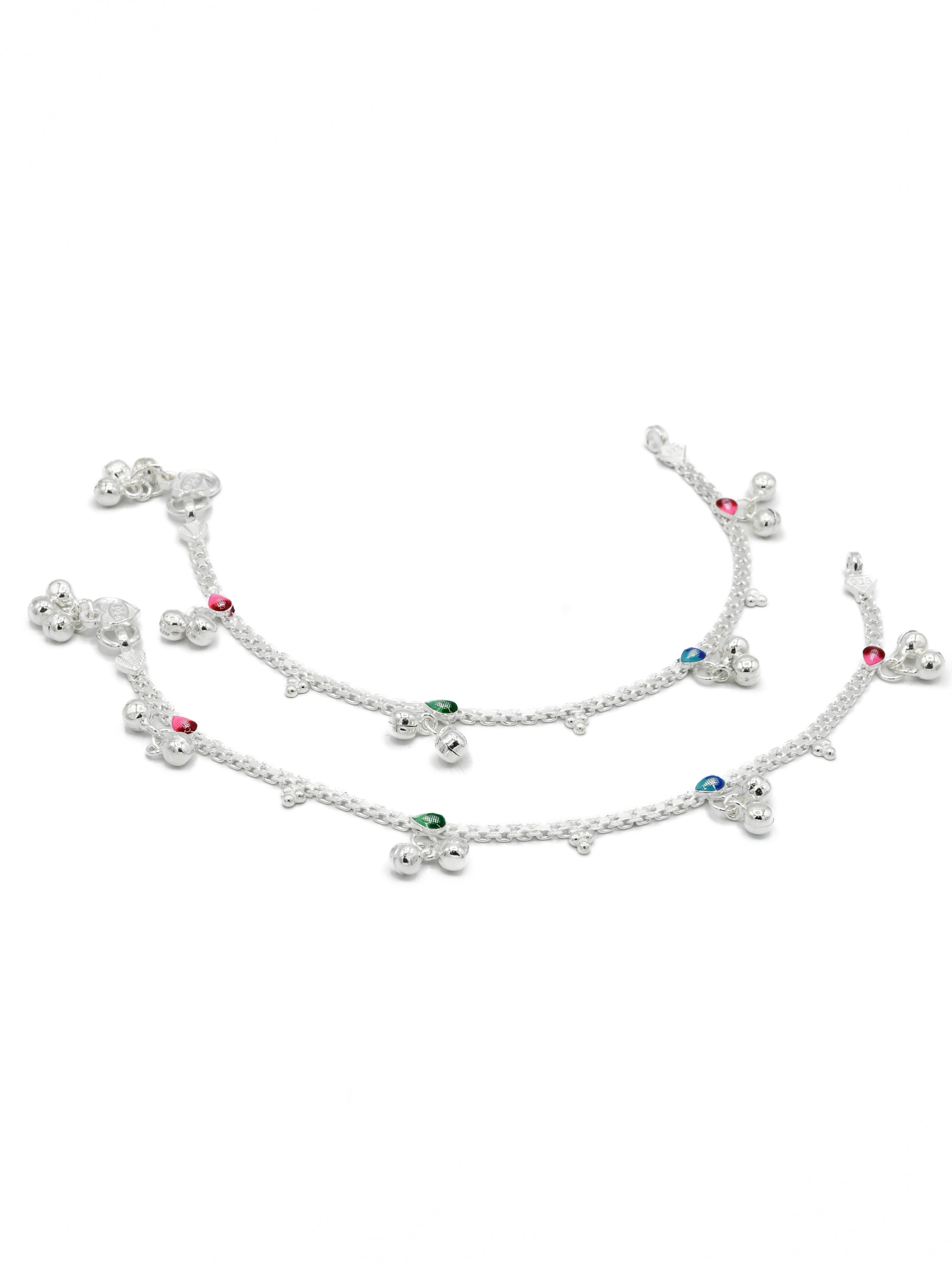 Sterling Silver Girls Anklets - Roop Darshan