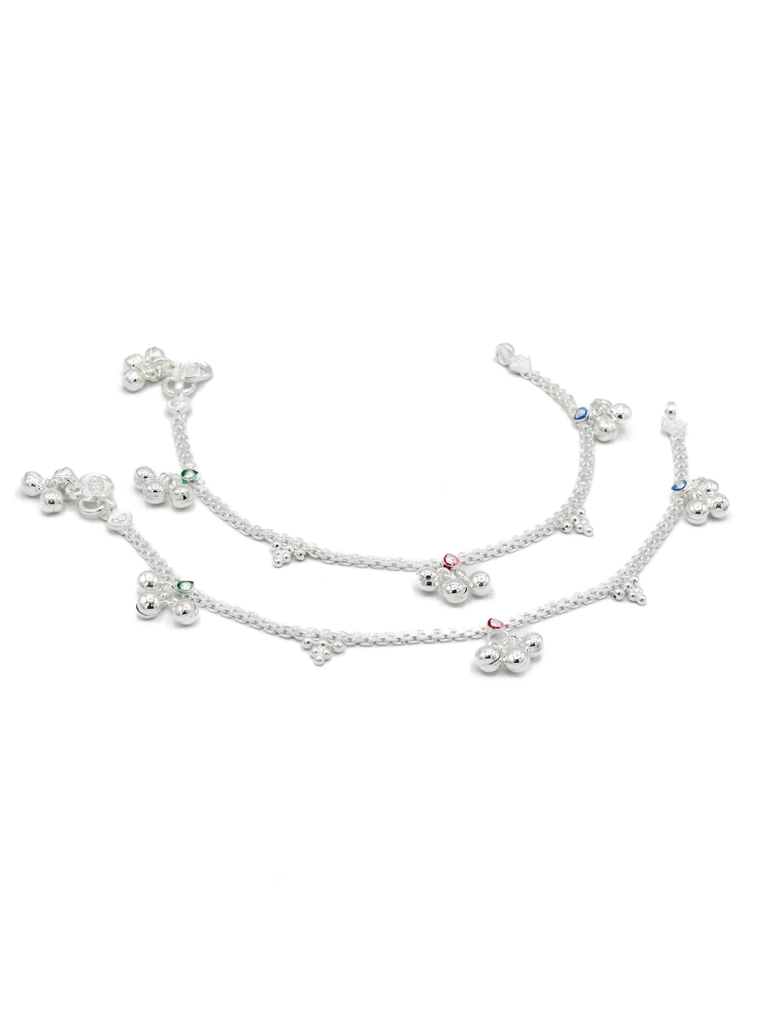 Sterling Silver Girls Anklets - Roop Darshan