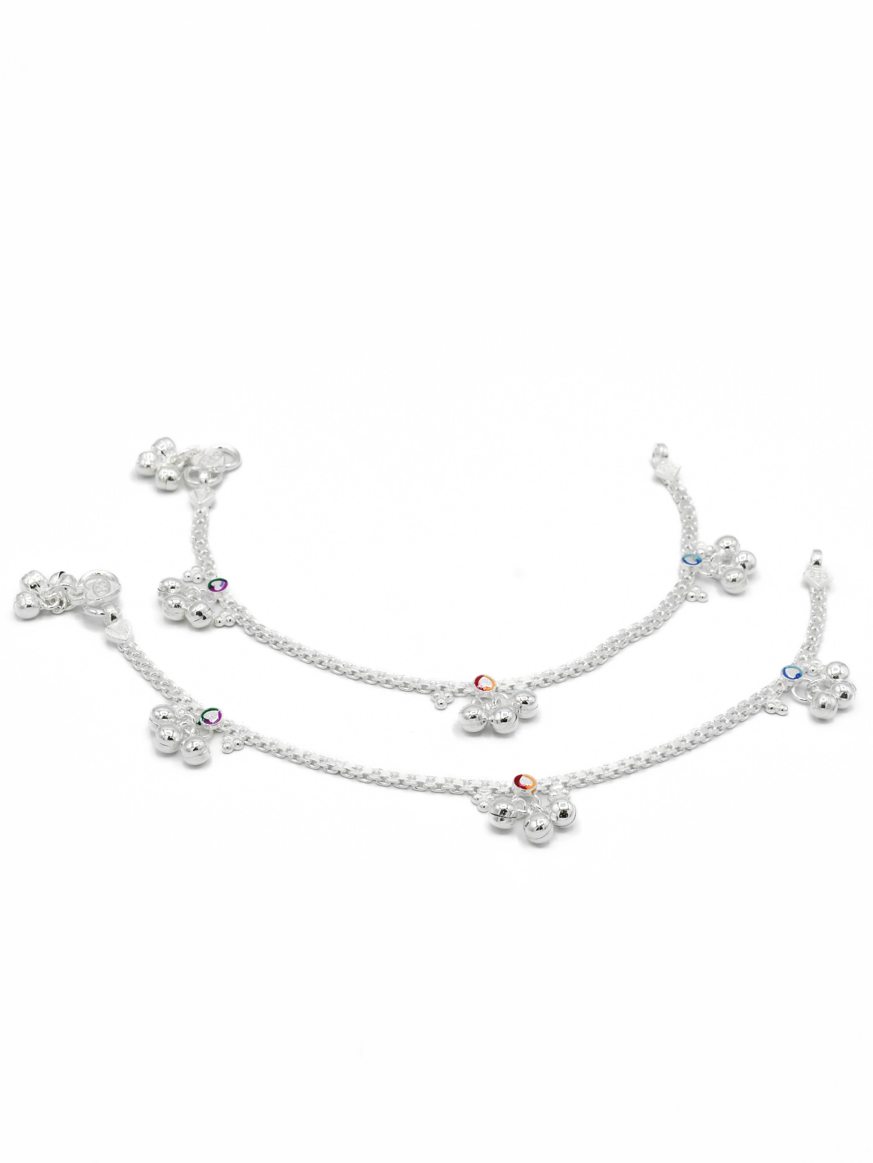 Sterling Silver Girls Anklets - Roop Darshan