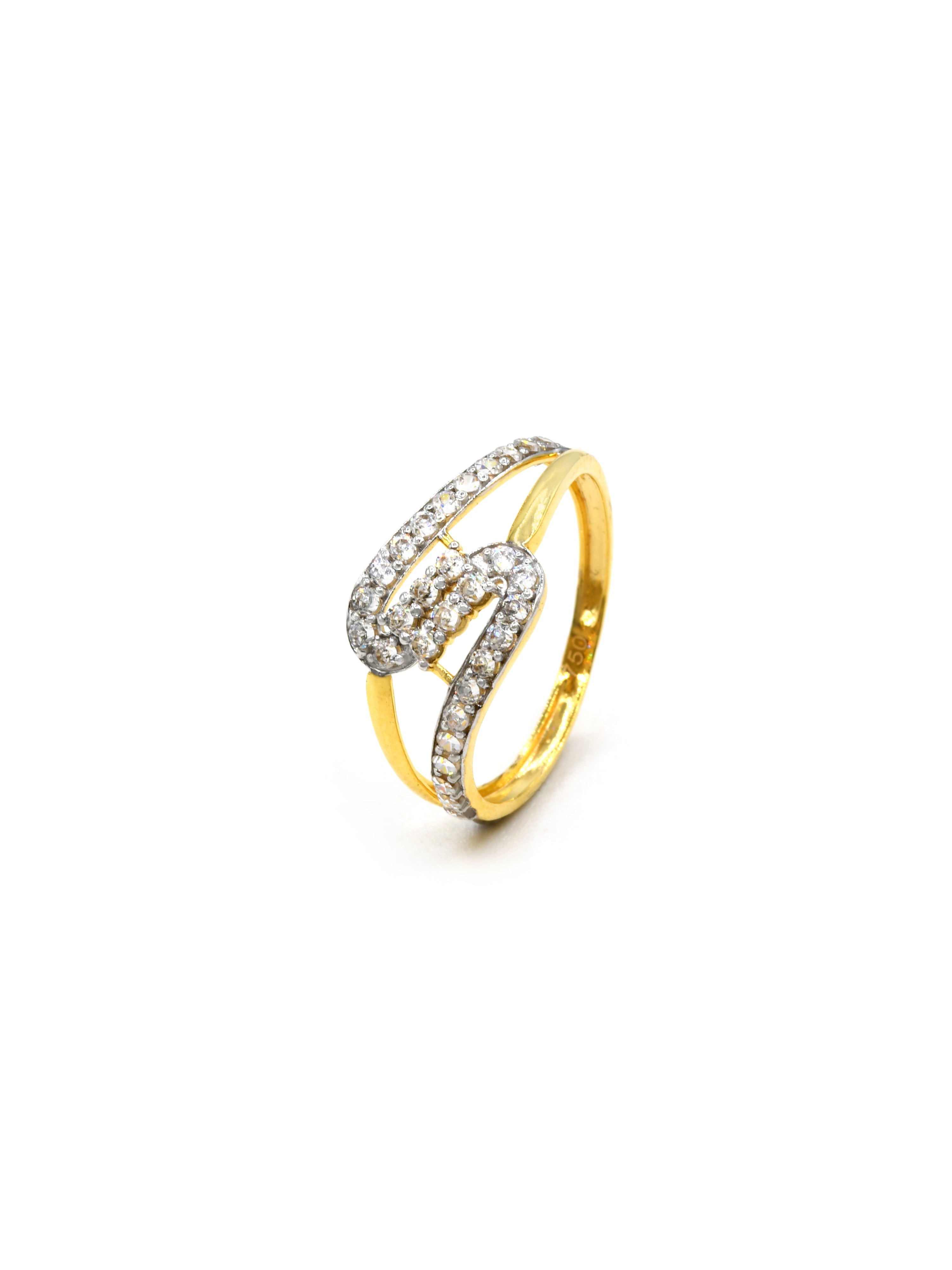 18ct Gold CZ Ladies Ring 1.62 GMS - Roop Darshan