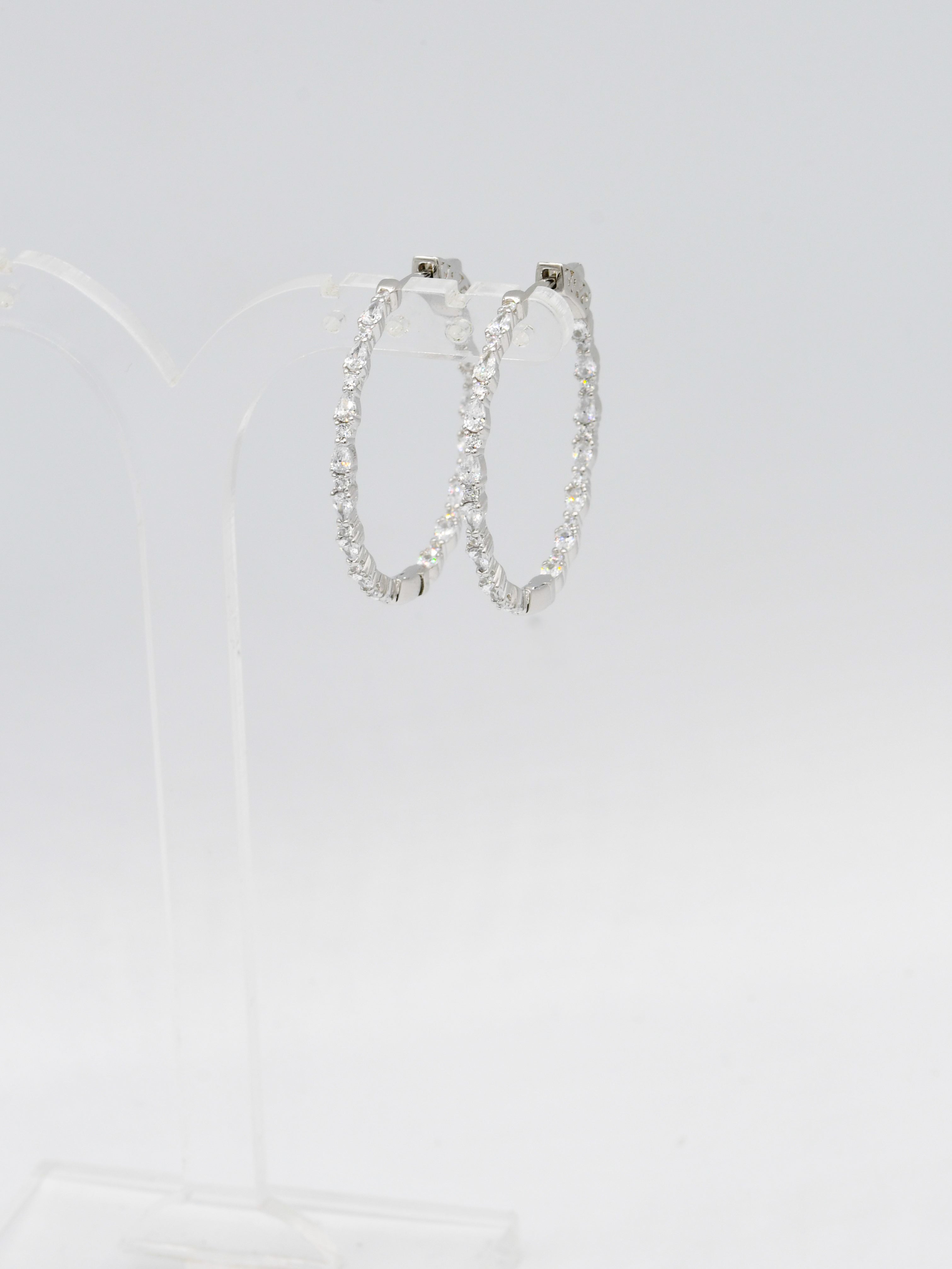Sterling Silver CZ Bali