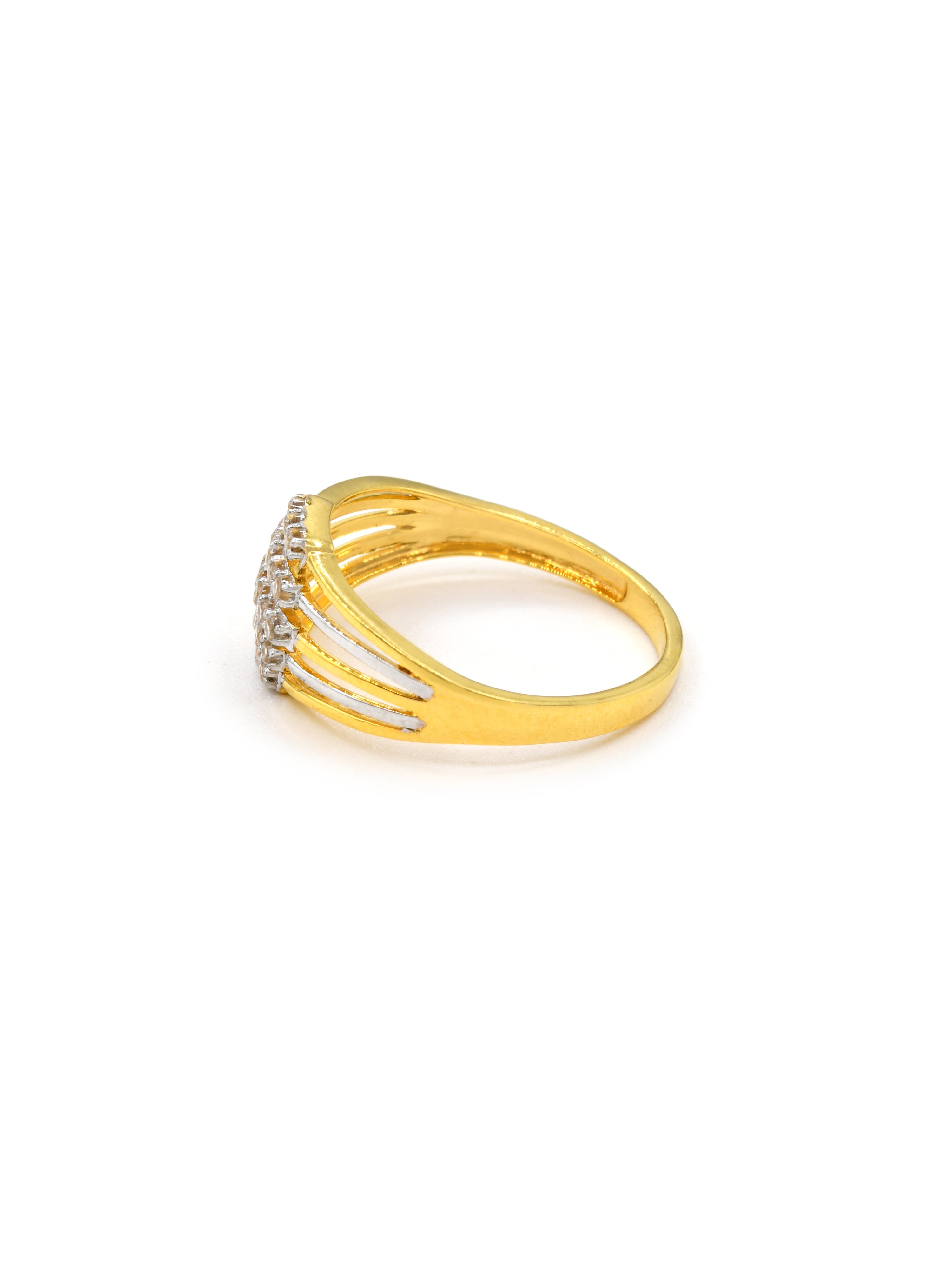 18CT Gold CZ Ladies Ring 2.15 GMS - Roop Darshan