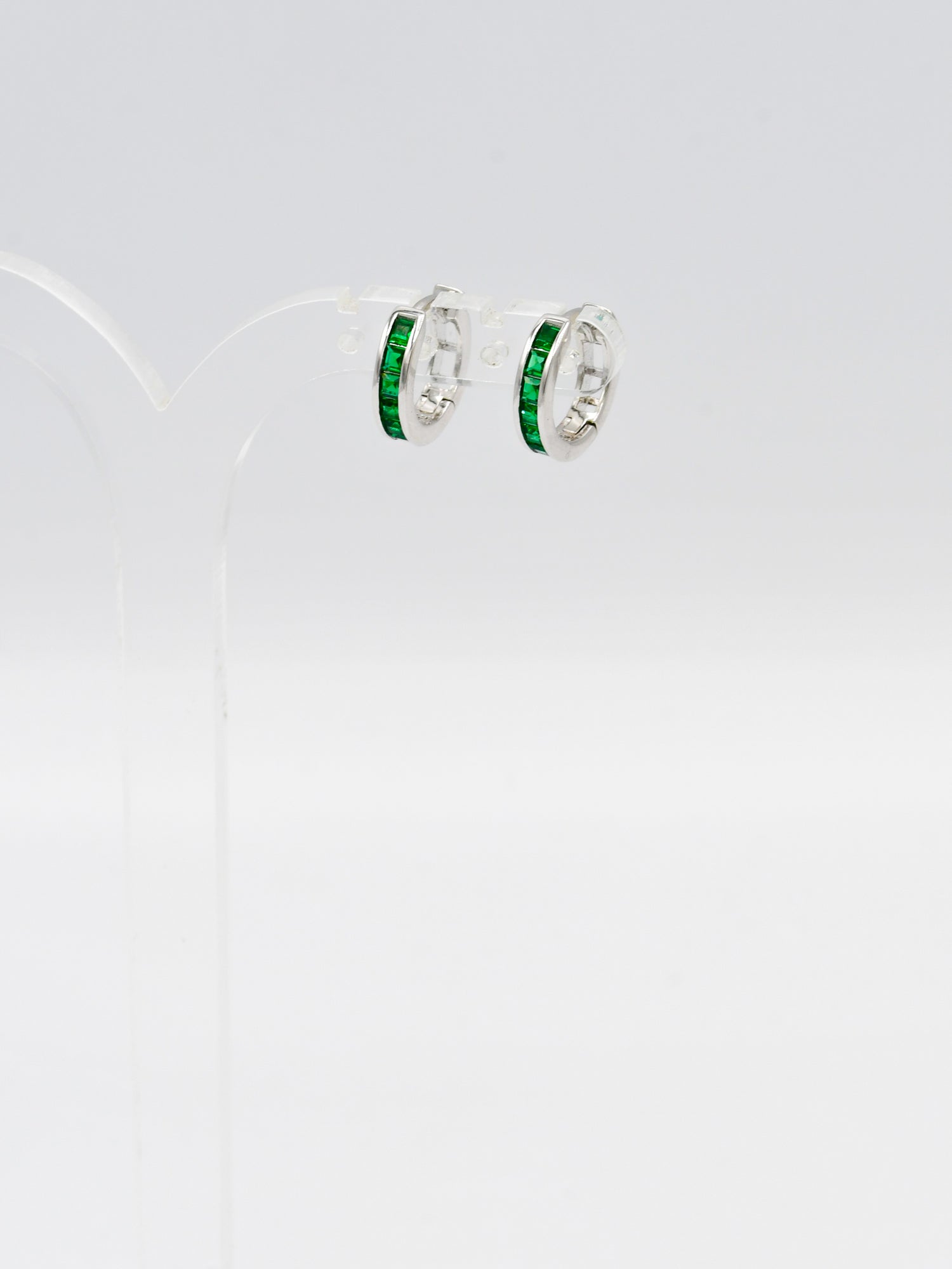 Sterling Silver Green CZ Bali