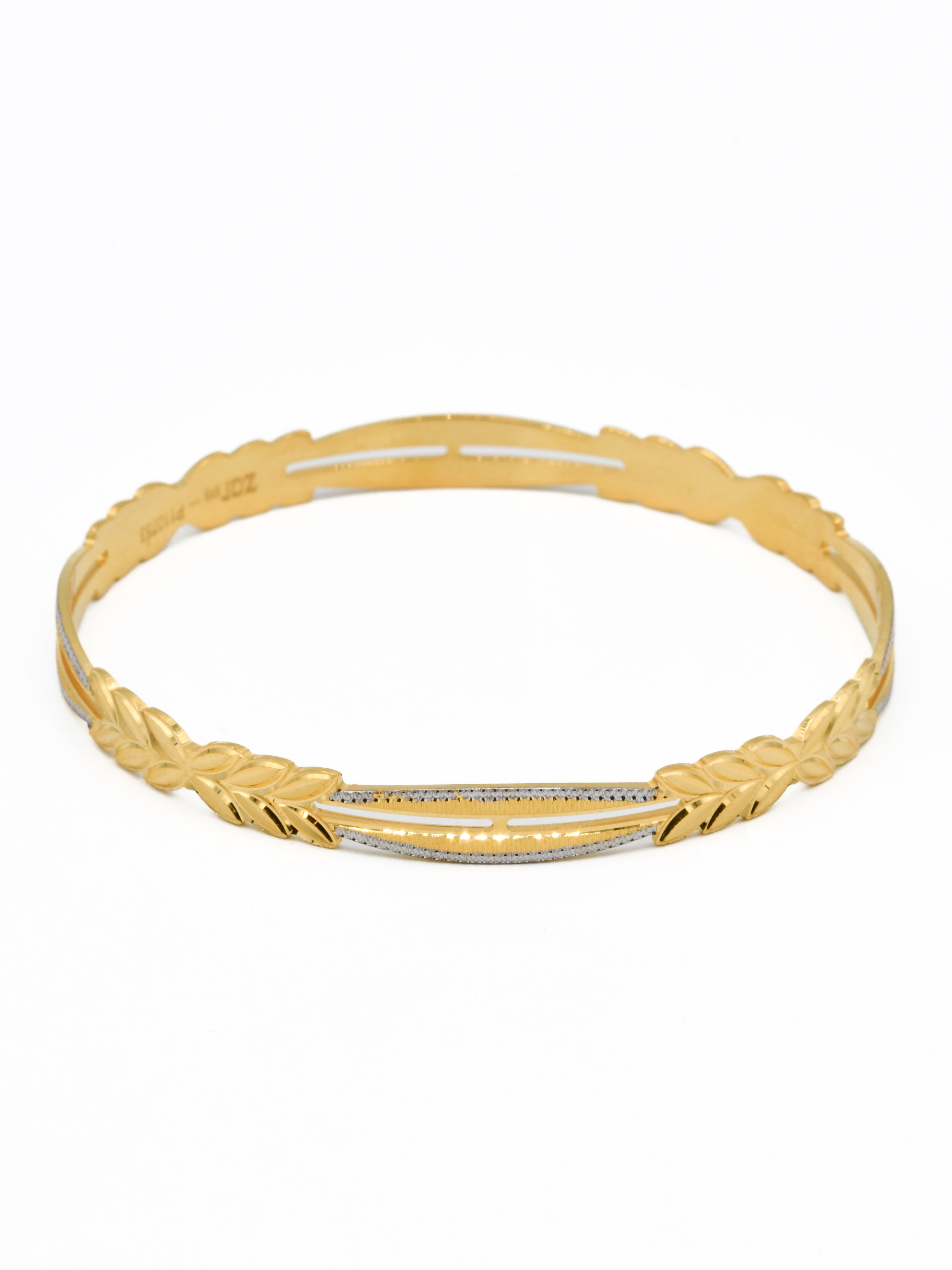 22ct Gold Two Tone Pair Bangle - Roop Darshan