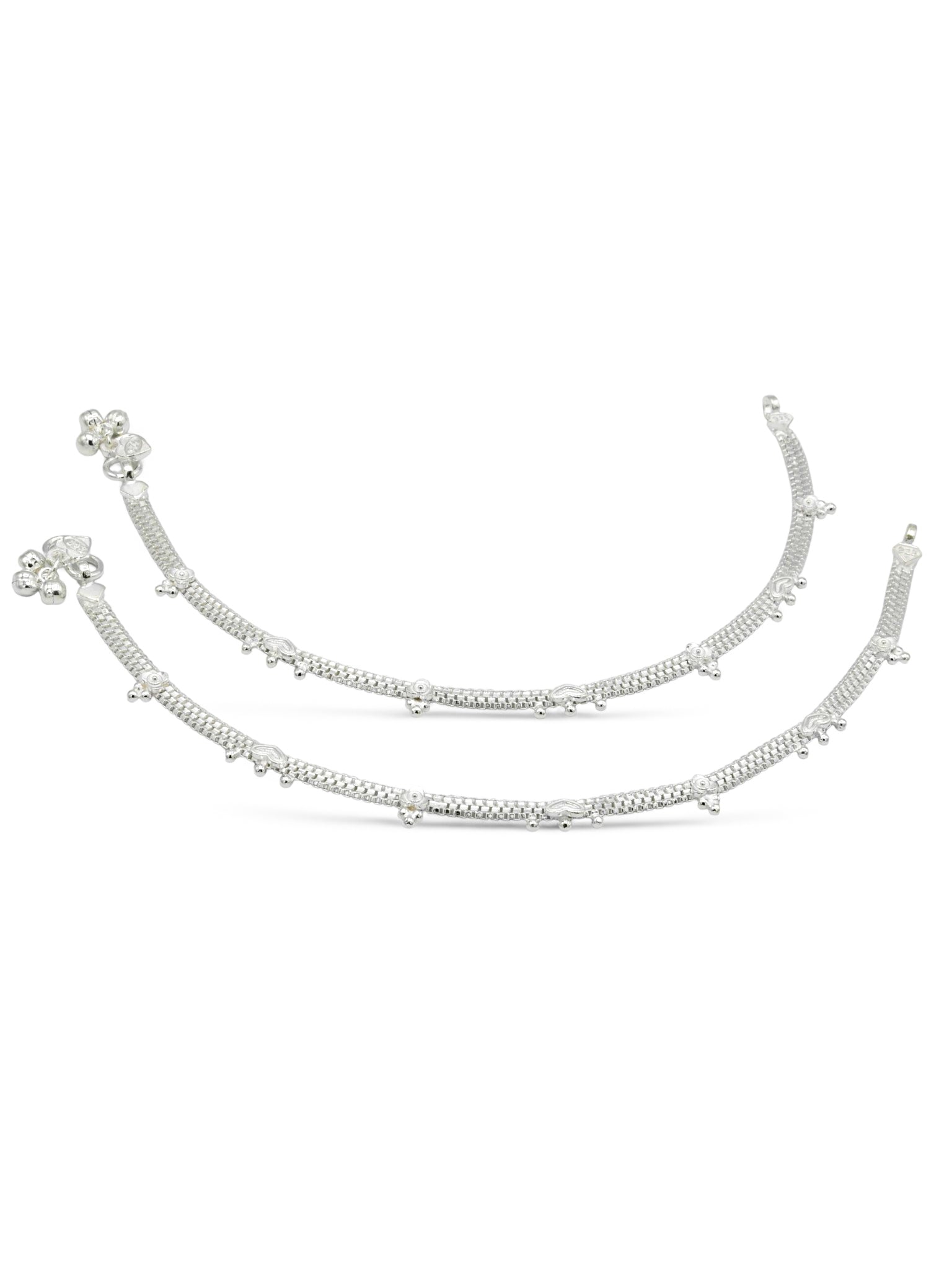 Sterling Silver Ladies Anklets - Roop Darshan