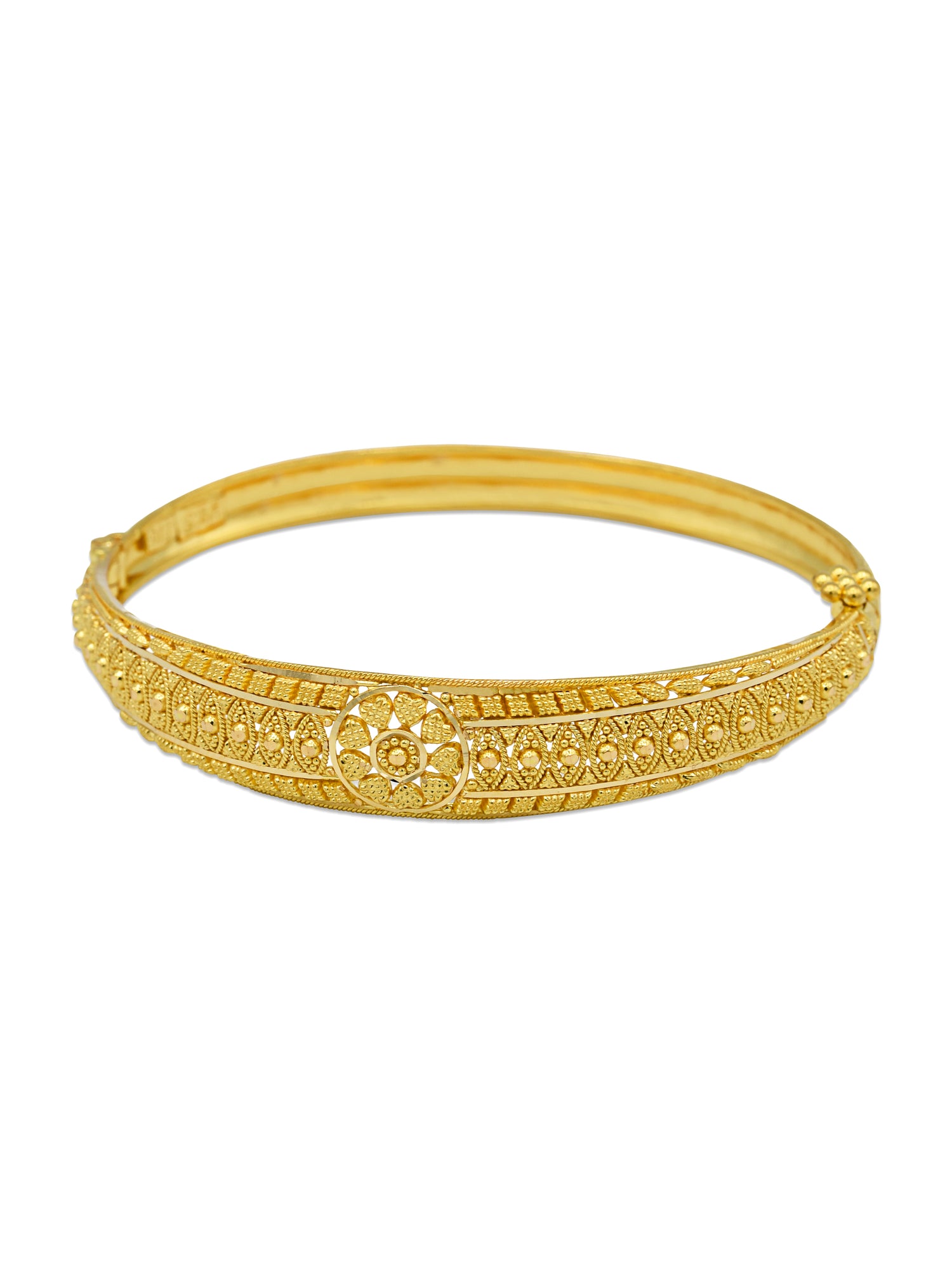 22ct Gold Filigree Screw Bangle
