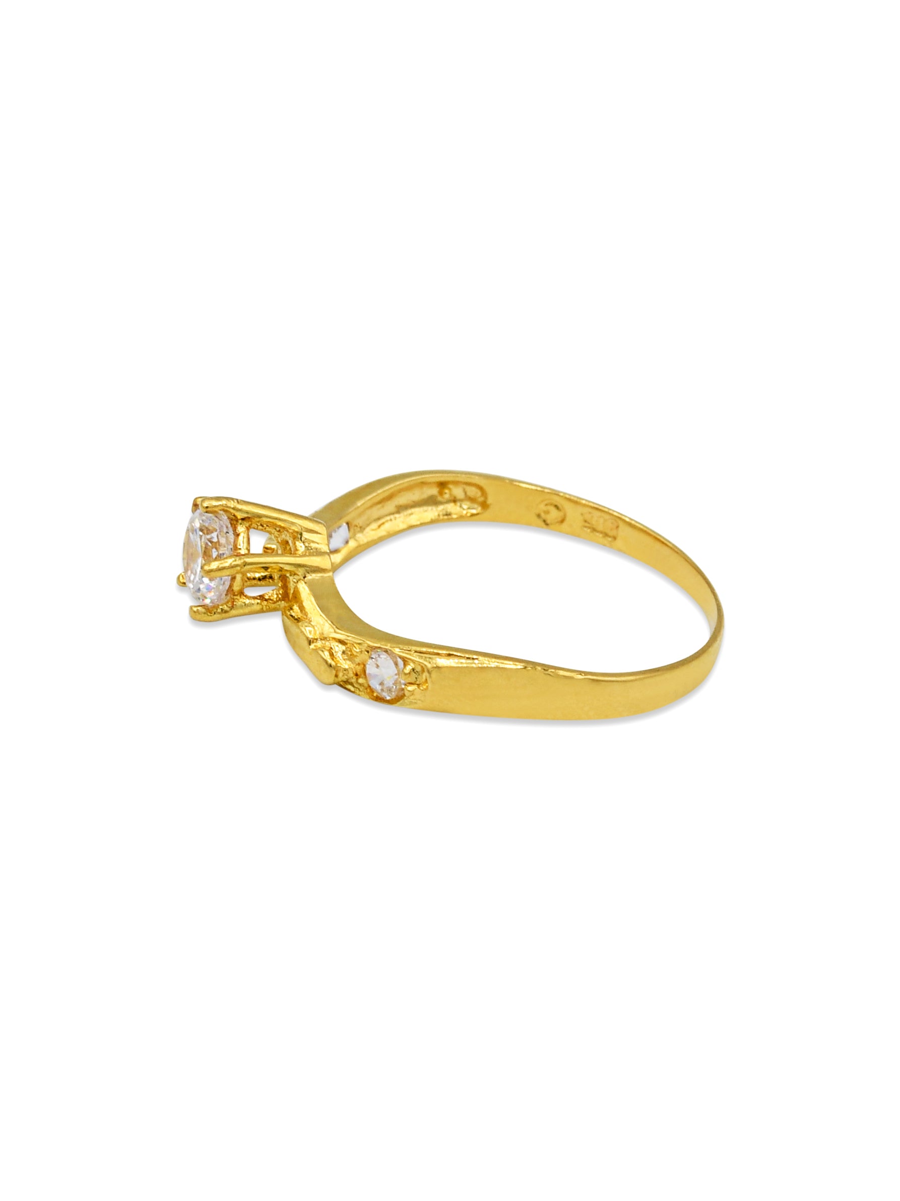 22ct Gold CZ Ladies Ring