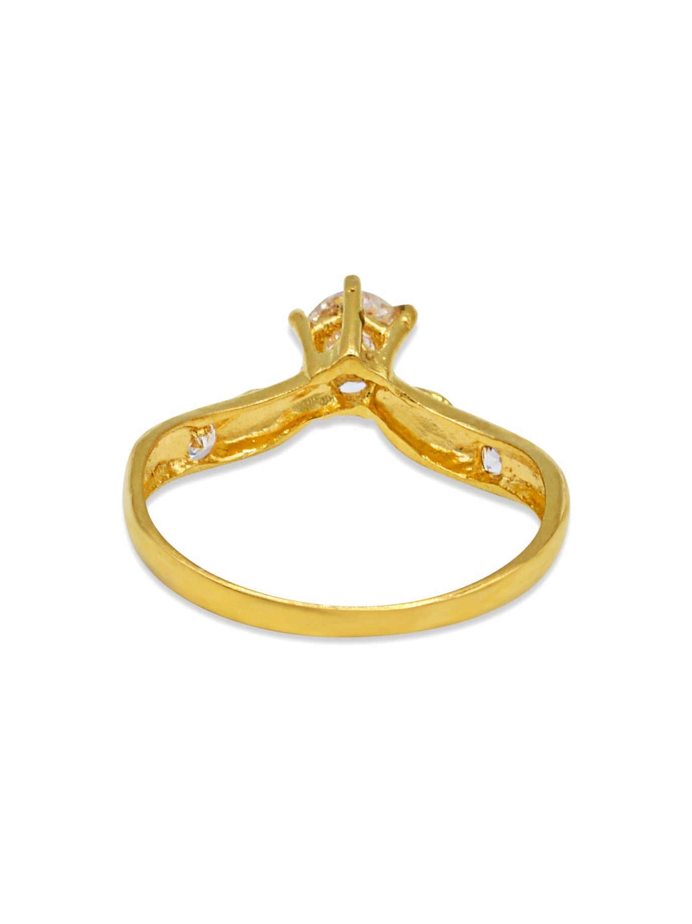 22ct Gold CZ Ladies Ring
