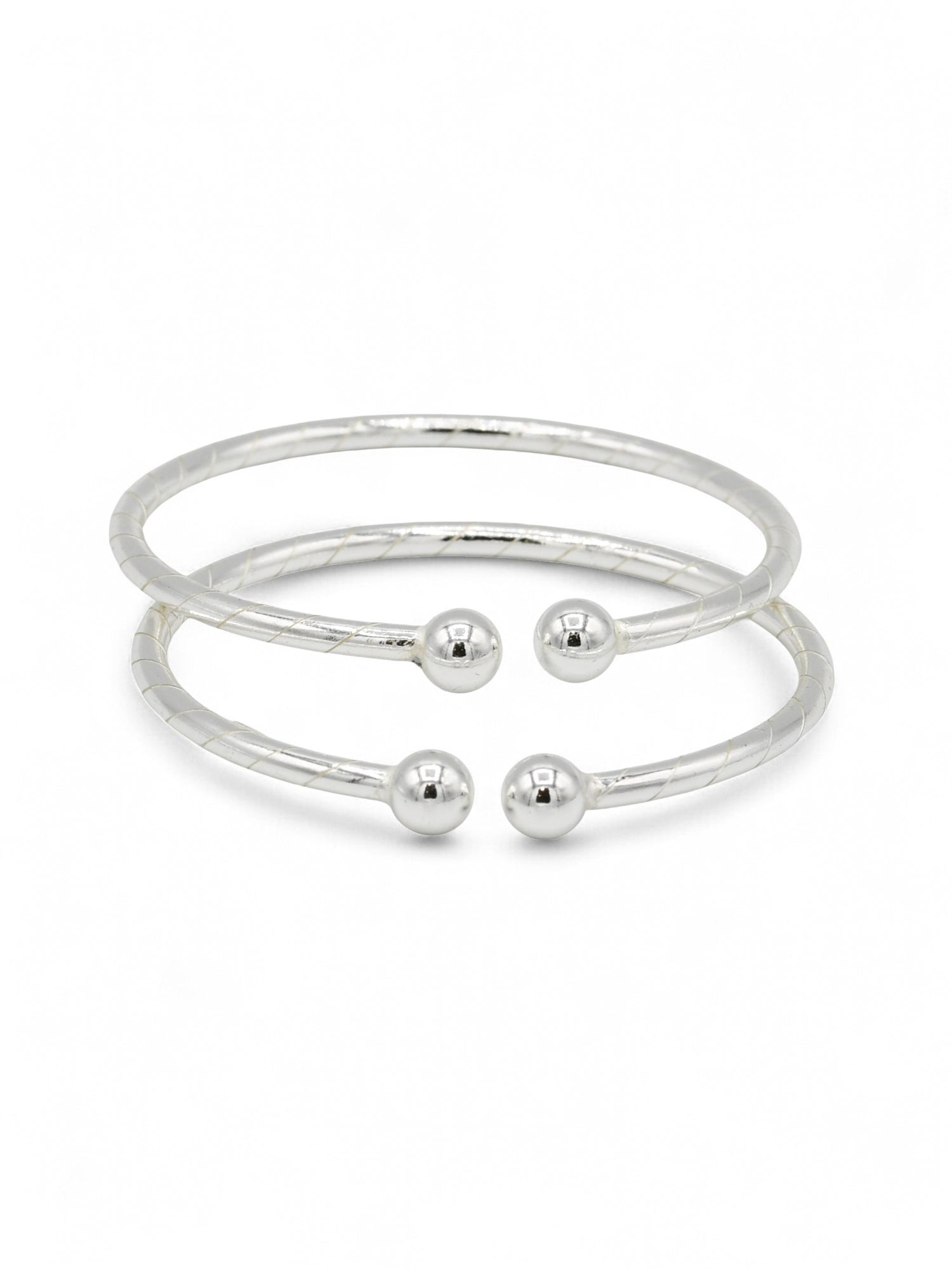 925 Sterling Silver Pair Baby Bangle