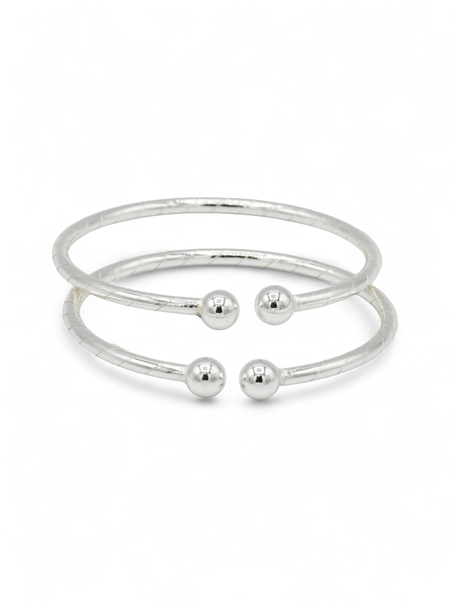 925 Sterling Silver Pair Baby Bangle - Roop Darshan