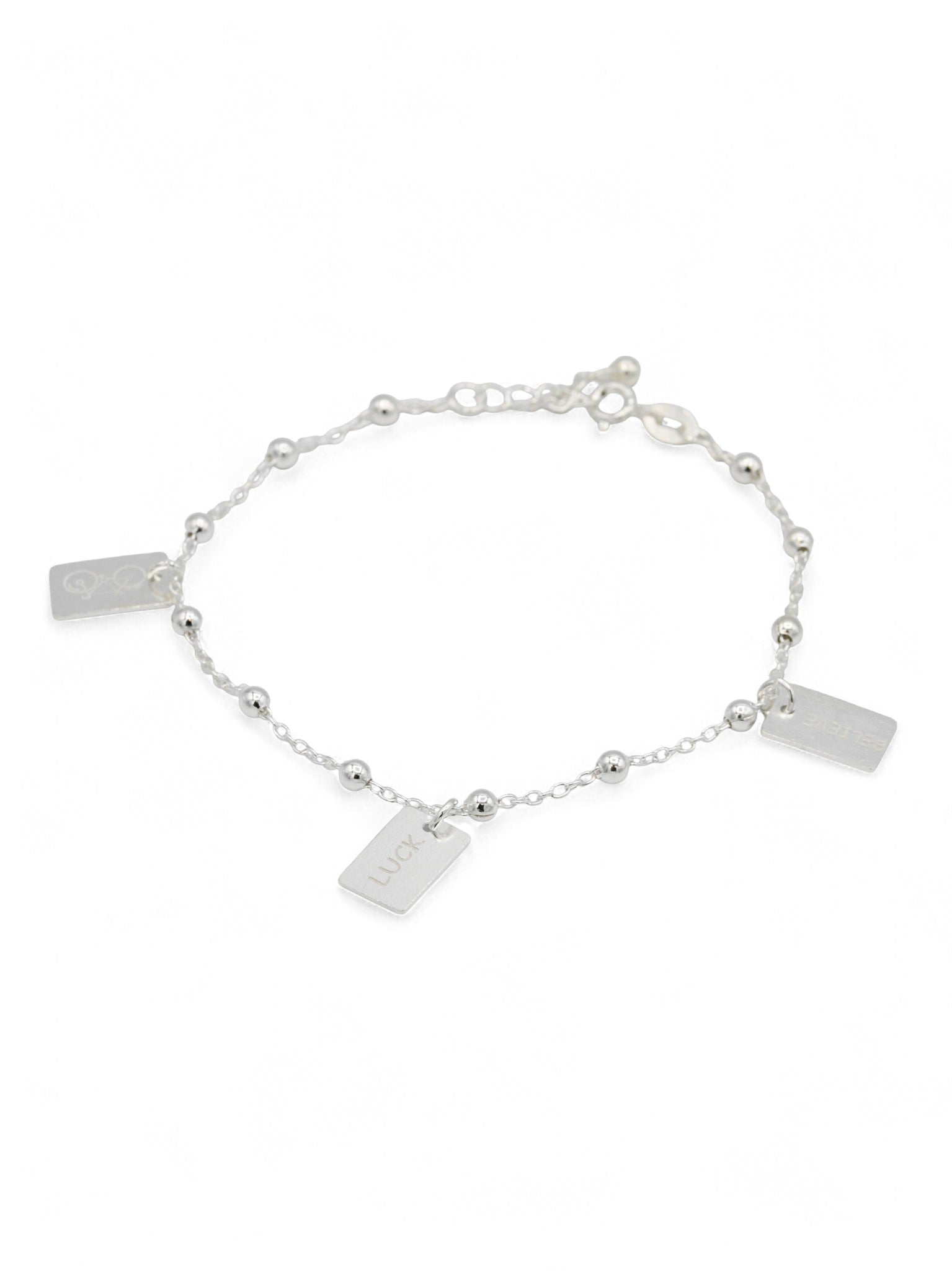 Sterling Silver Charms Ladies Bracelet - Roop Darshan