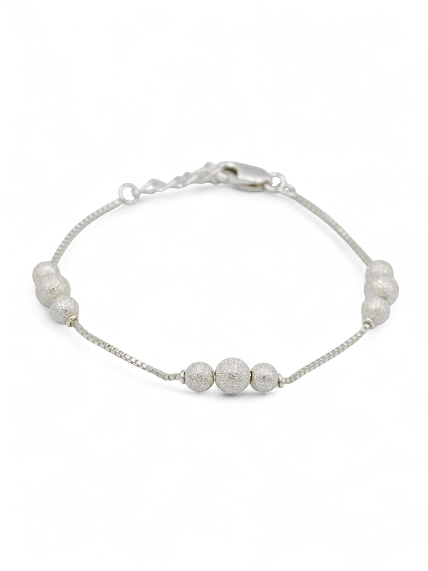 925 Sterling Silver Ball Ladies Bracelet