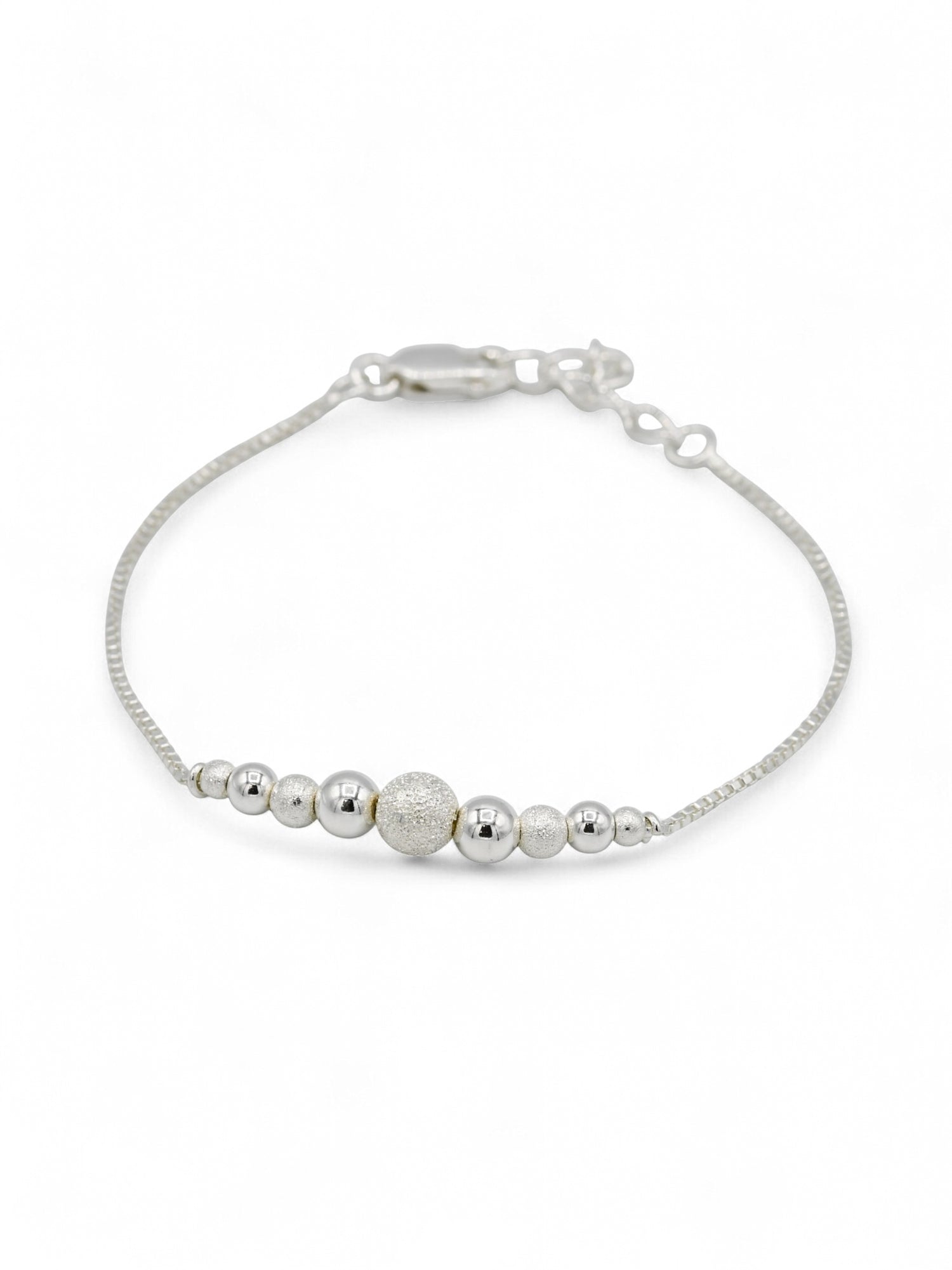 925 Sterling Silver Ball Ladies Bracelet